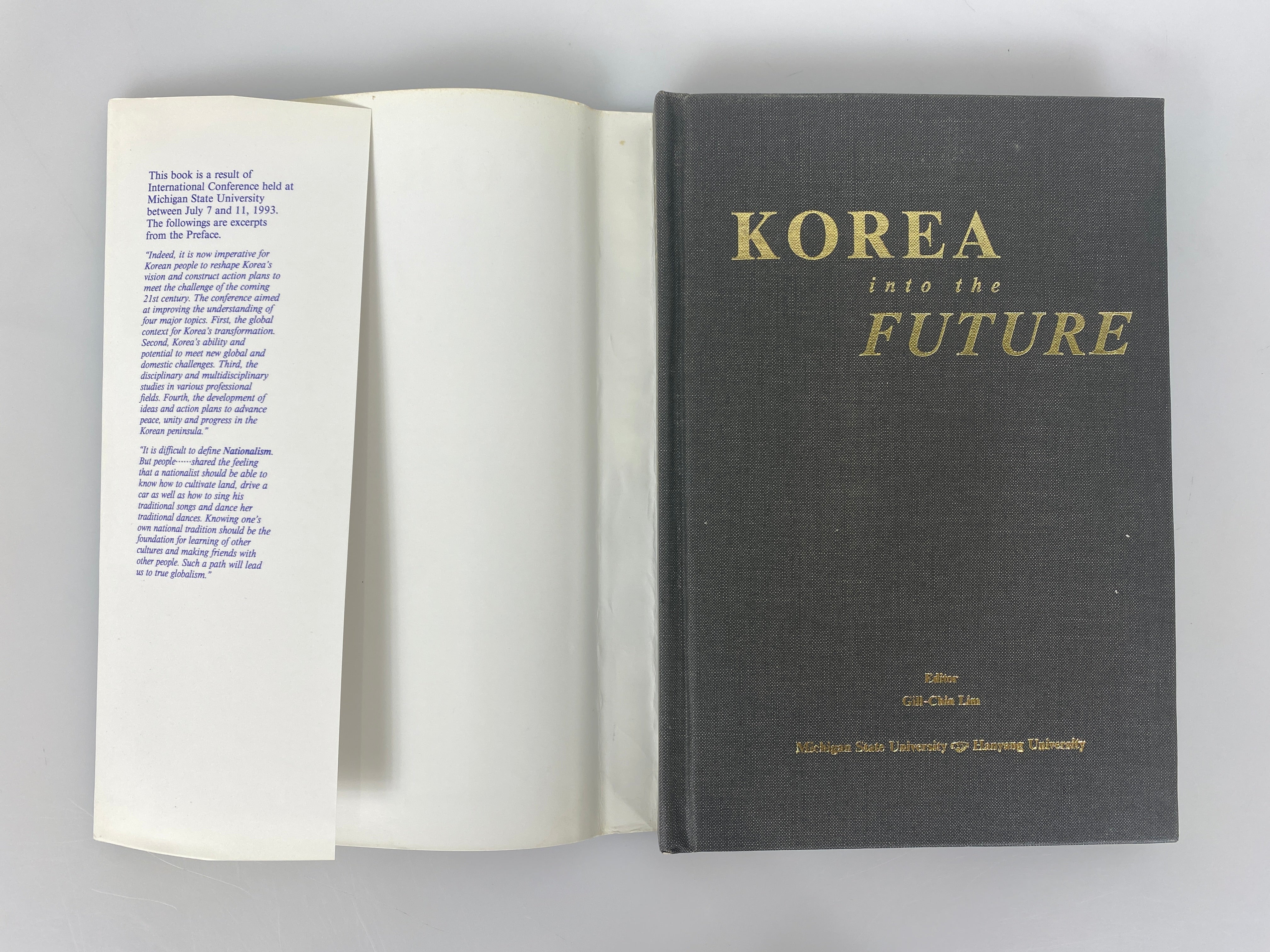Korea into the Future by Gill-Chin Lim 1994 HC DJ