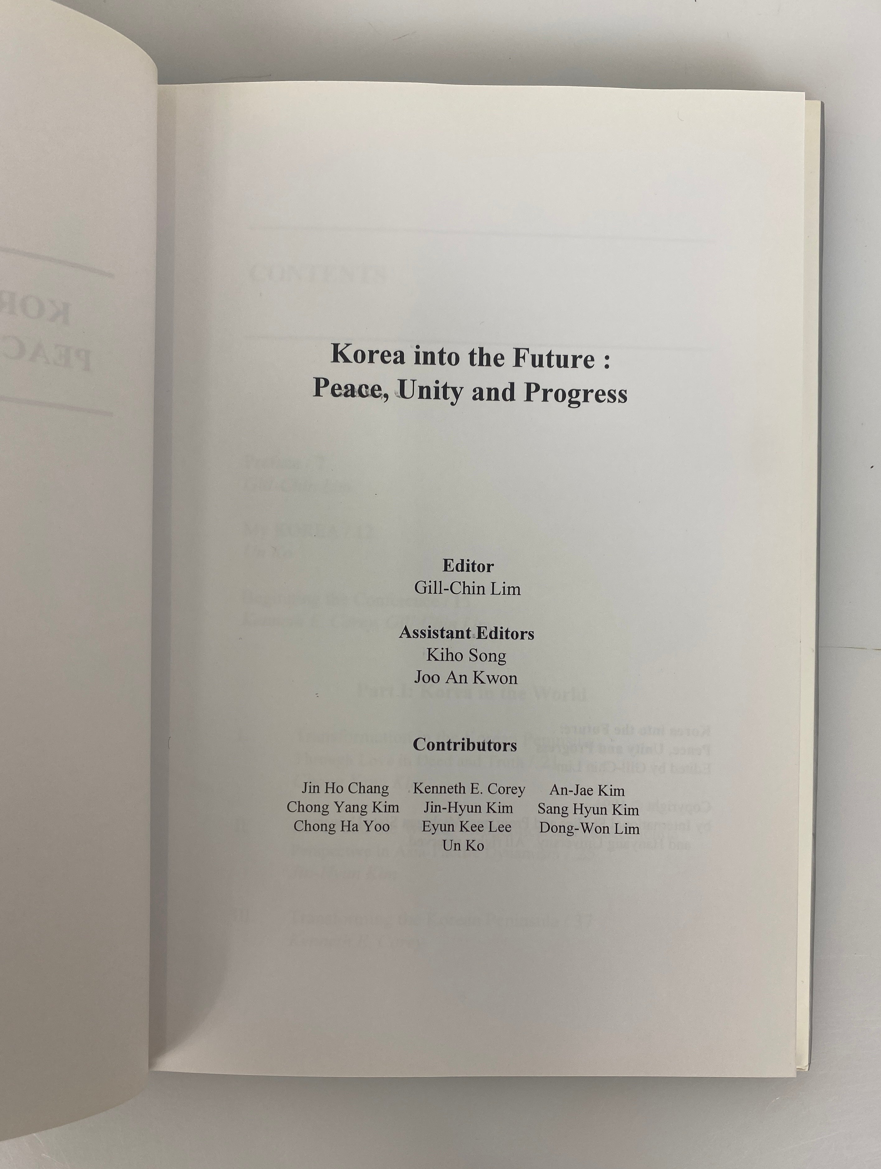 Korea into the Future by Gill-Chin Lim 1994 HC DJ