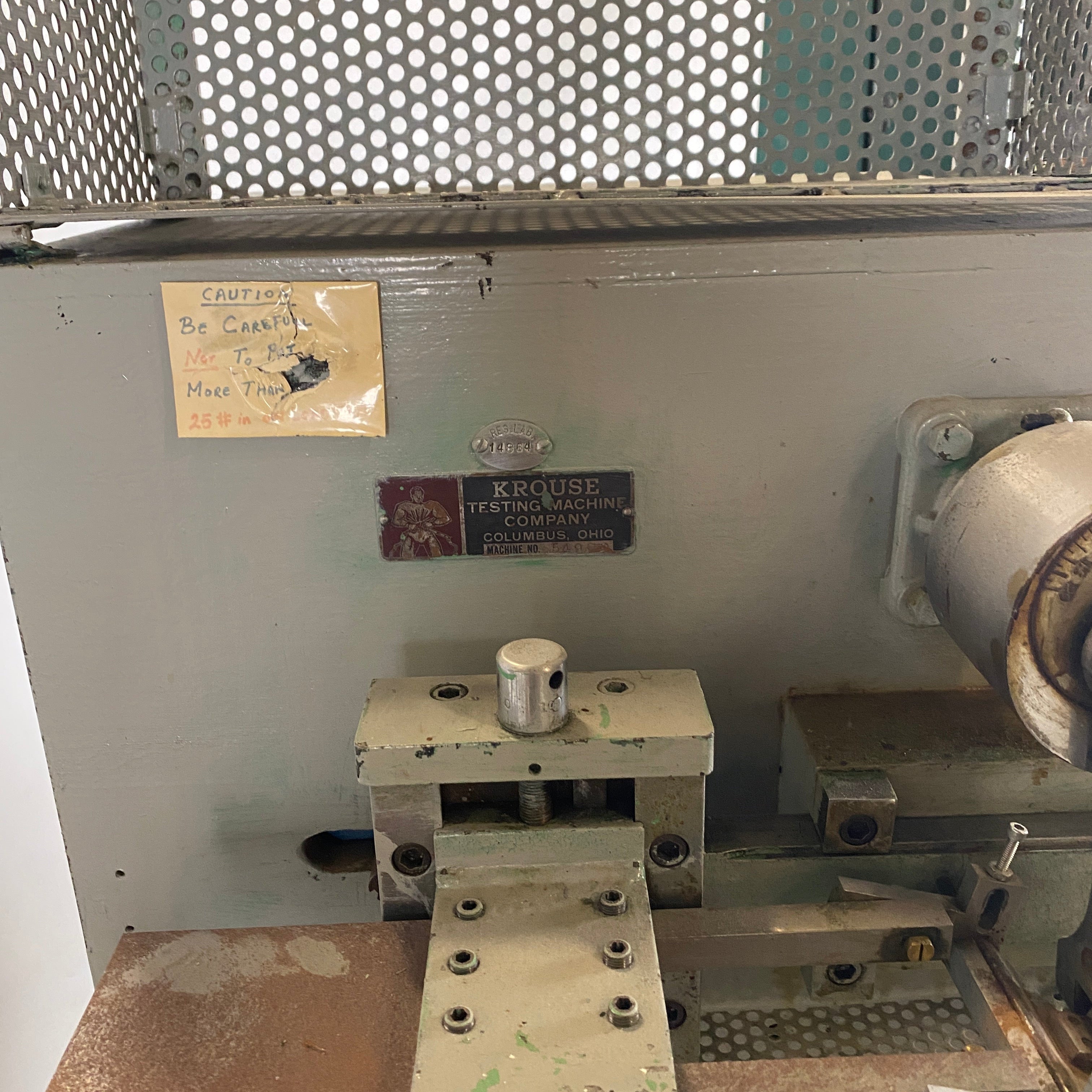 Krouse Testing Machine Company #54800 *For Parts or Repair* - 840lbs