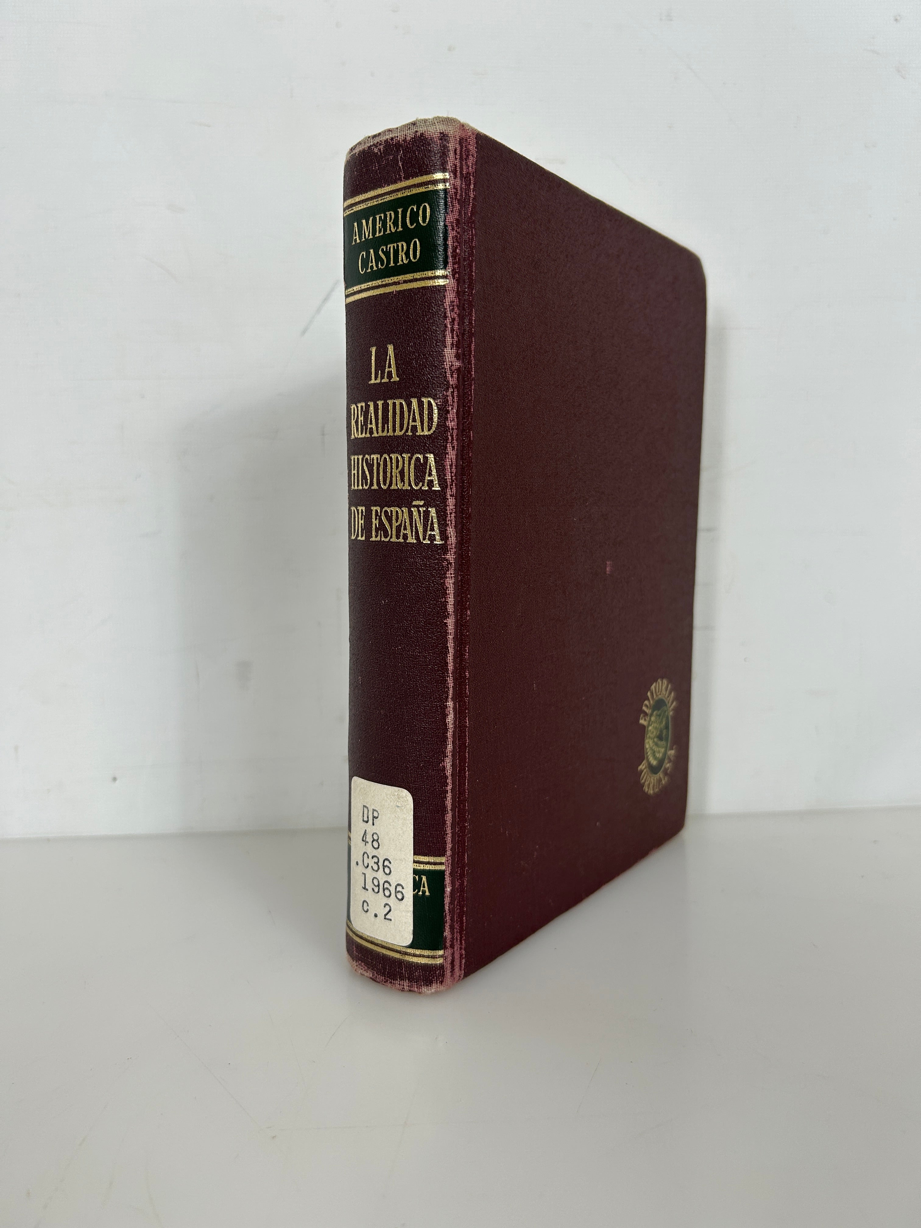 La Realidad Historica de Espana by Americo Castro 1966 3rd Ed Ex-Library HC