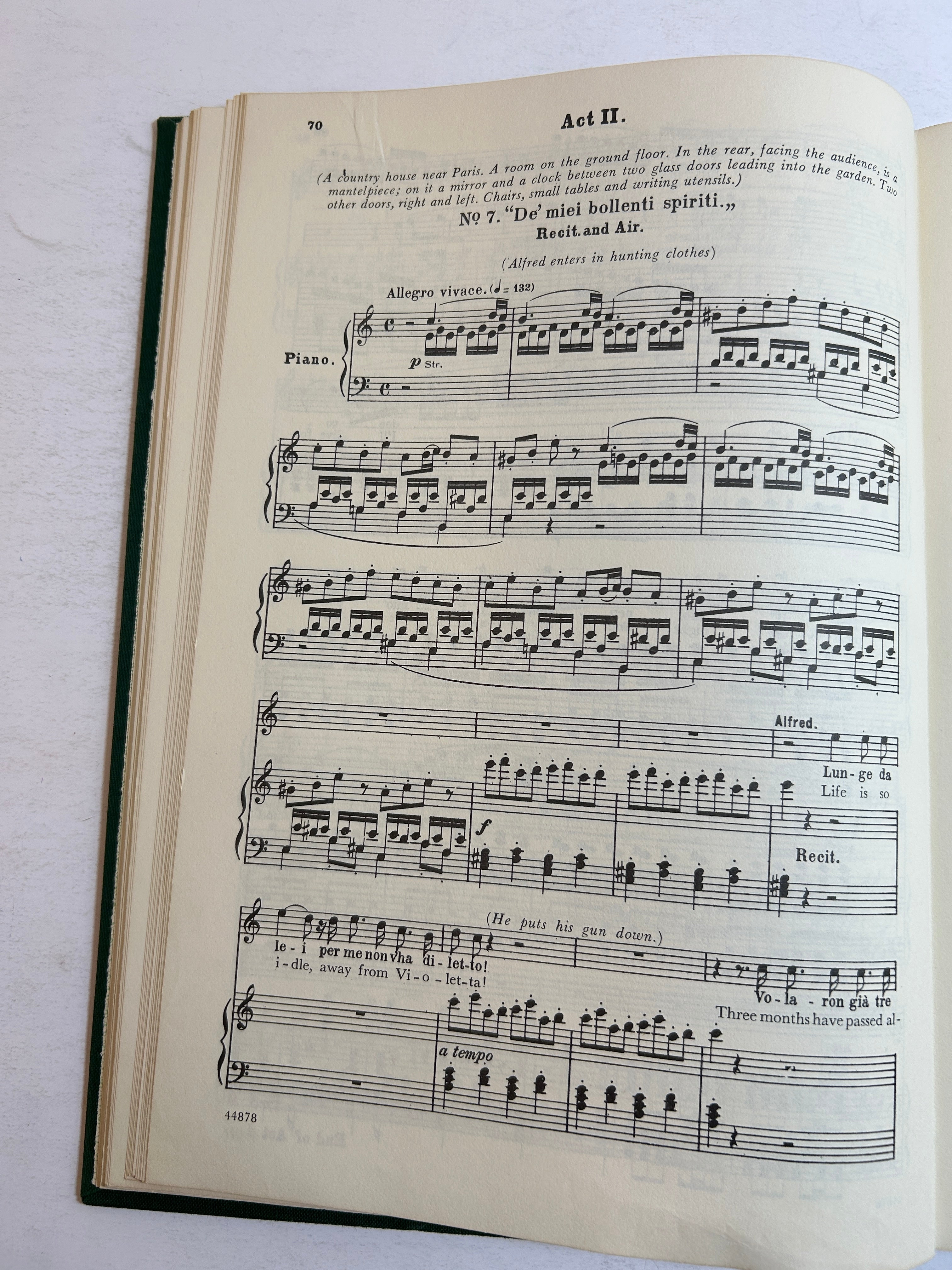 La Traviata by Verdi Bilingual Opera Score Schirmer HC