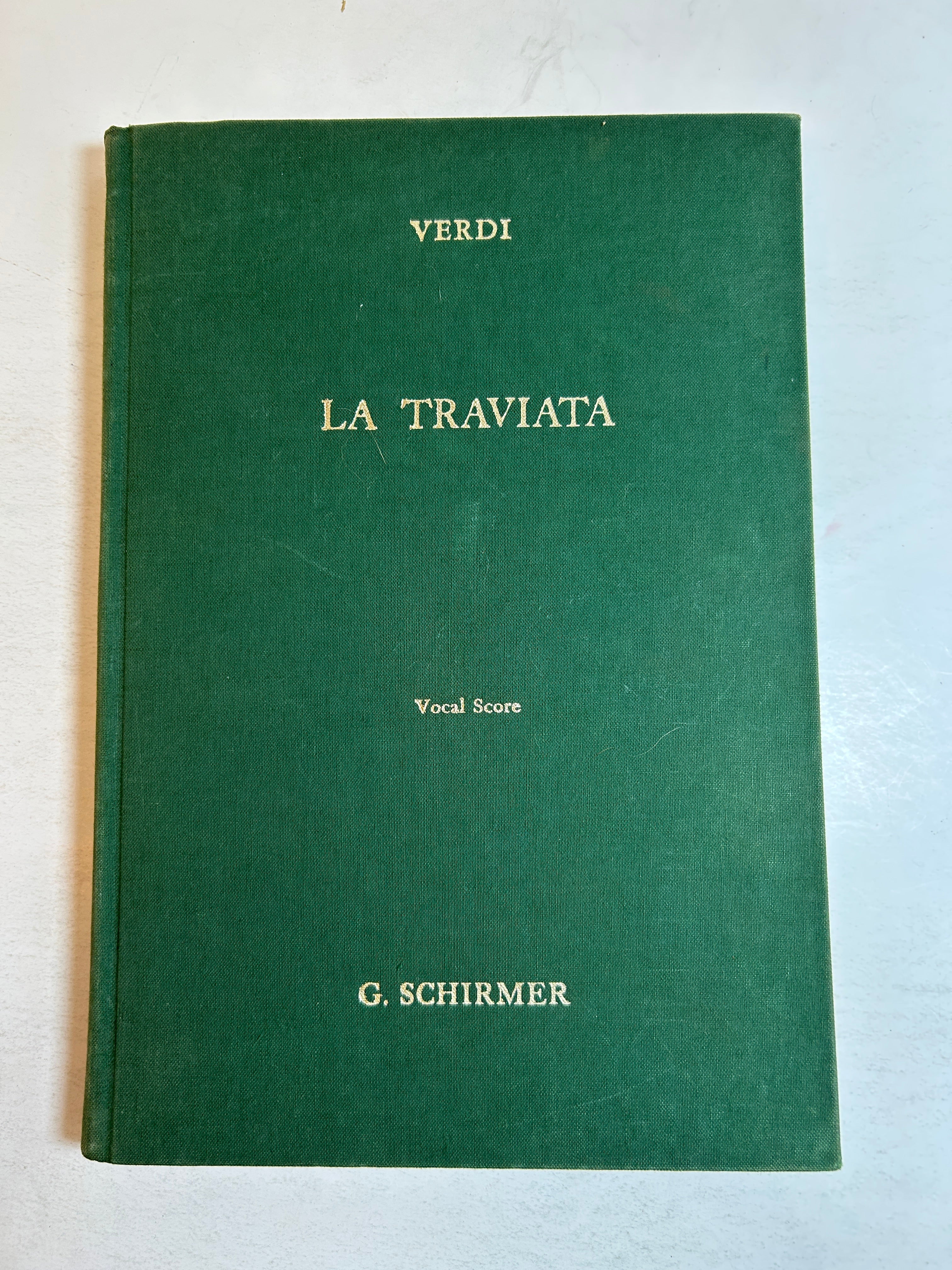 La Traviata by Verdi Bilingual Opera Score Schirmer HC