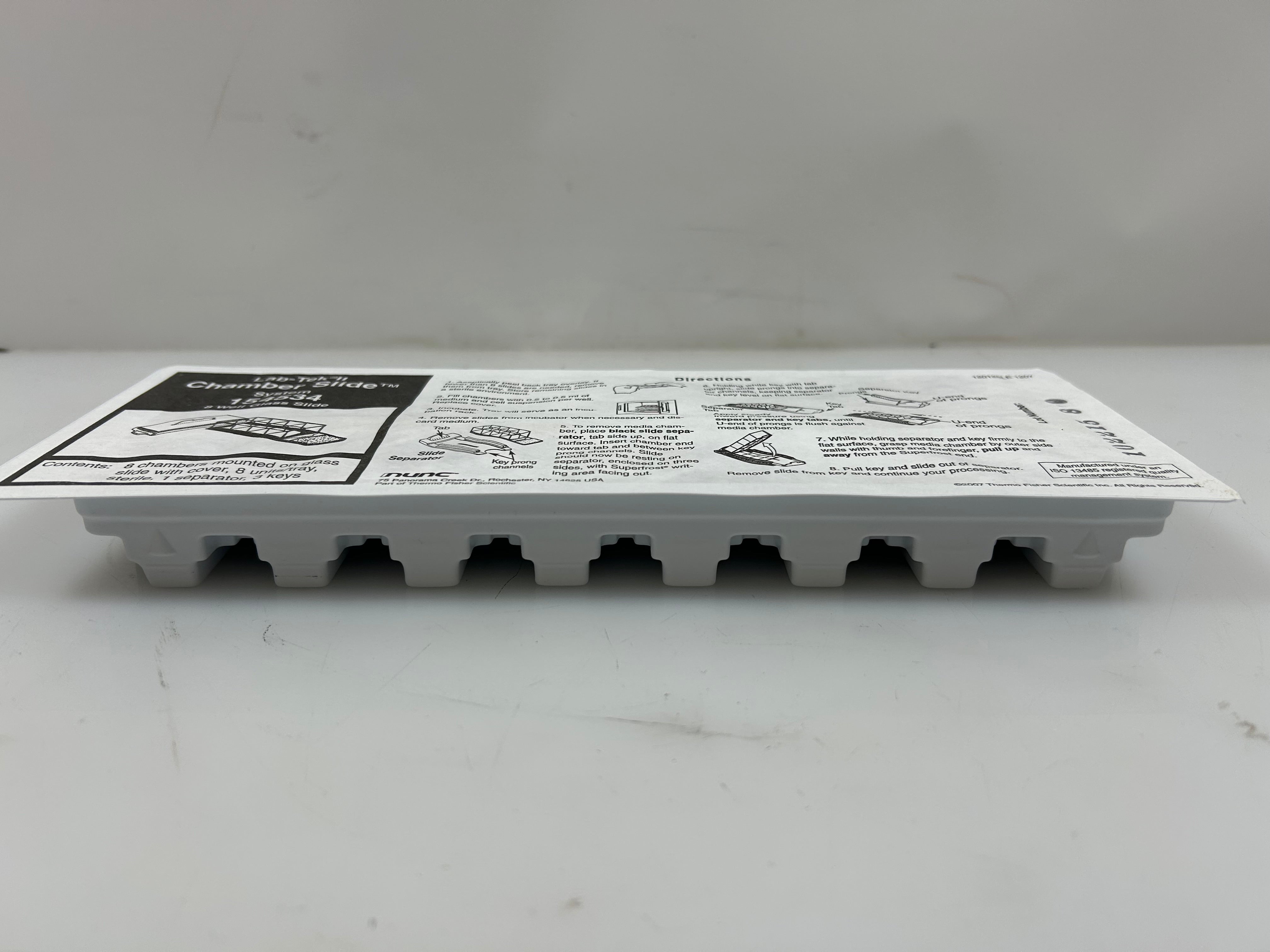 Lab-Tek II Chamber Slide w/ Cover RS Glass Slide Sterile *New in Package*