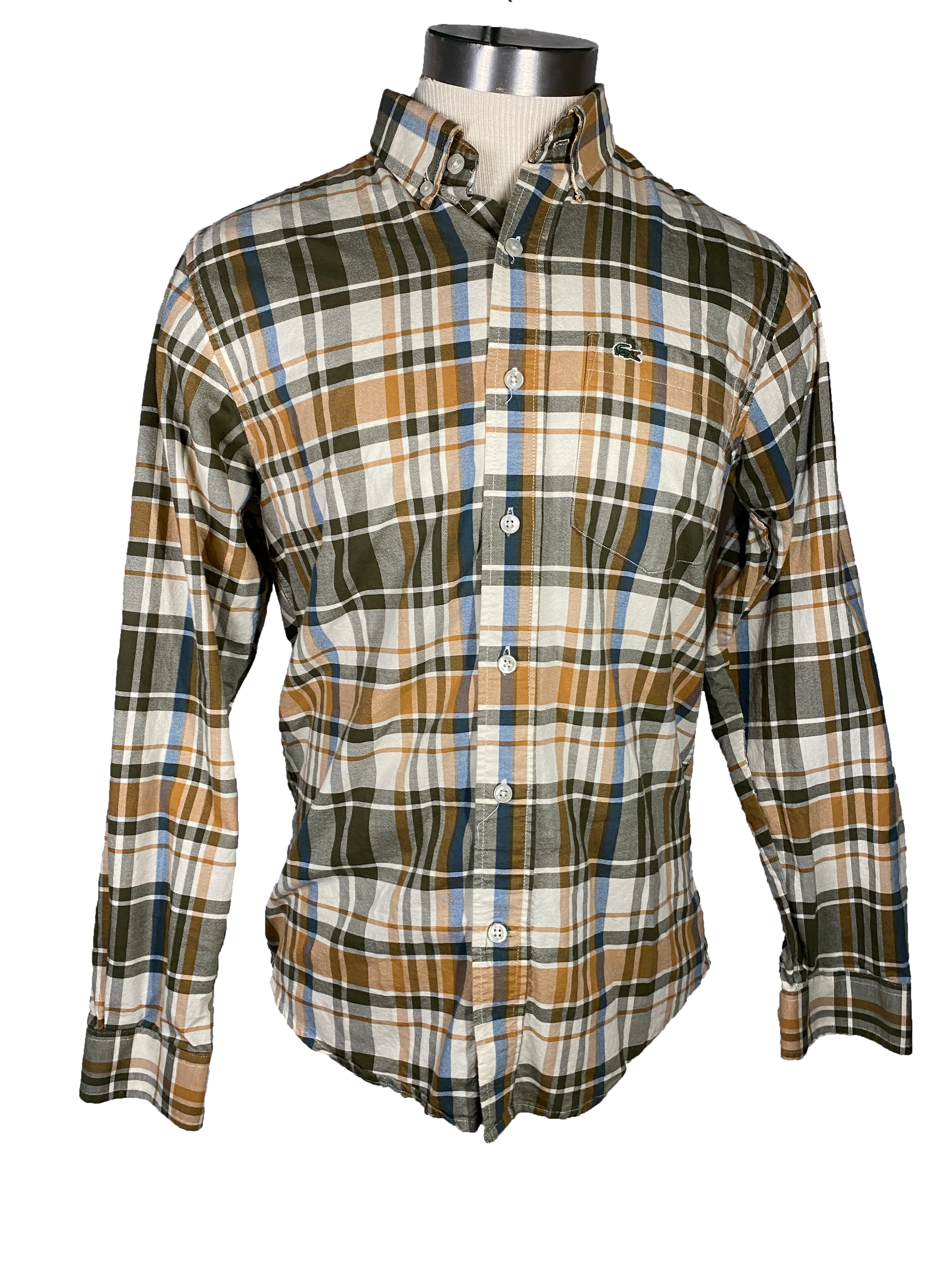 Lacoste Button Down Long Sleeve Regular Fit Shirt Men's Size L