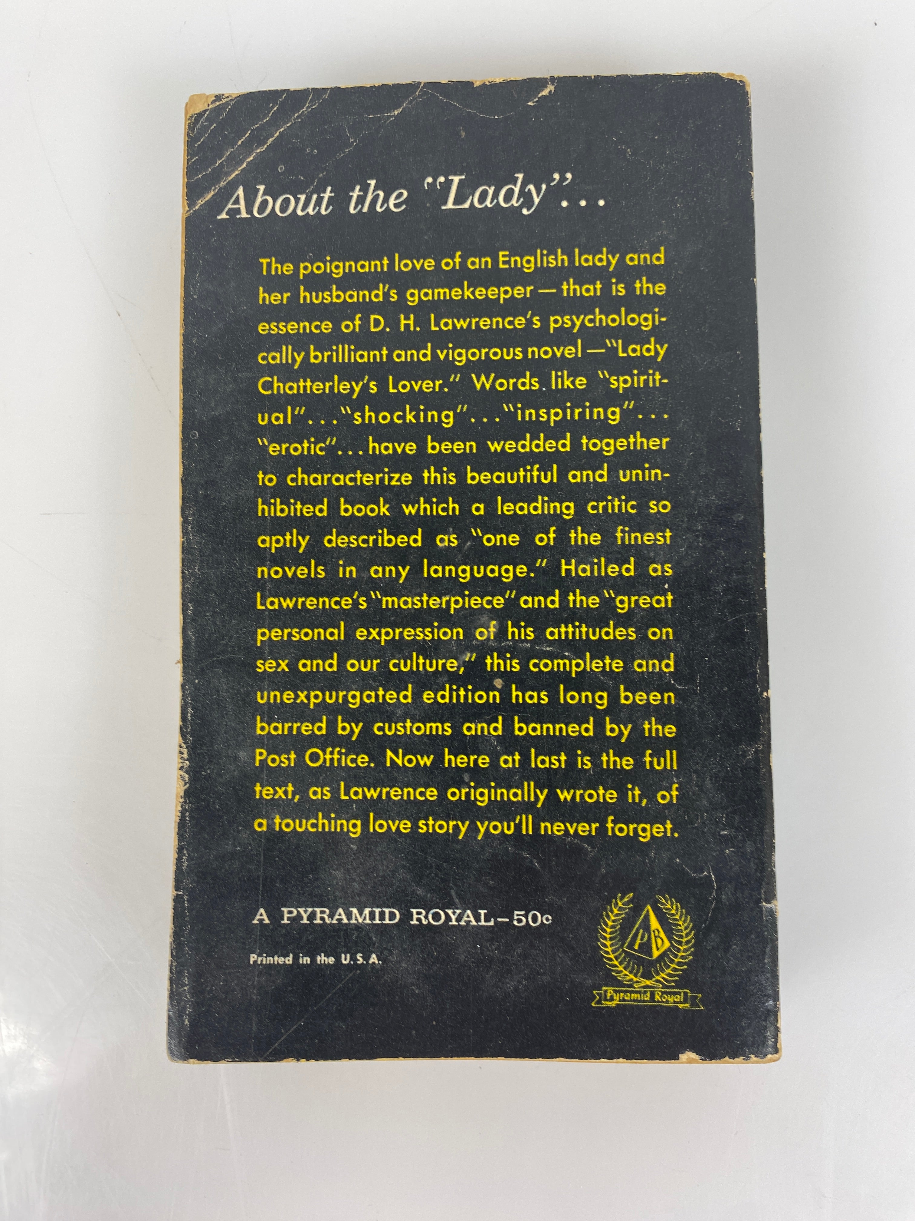 Lady Chatterley's Lover Unexpurgated paperback 1959