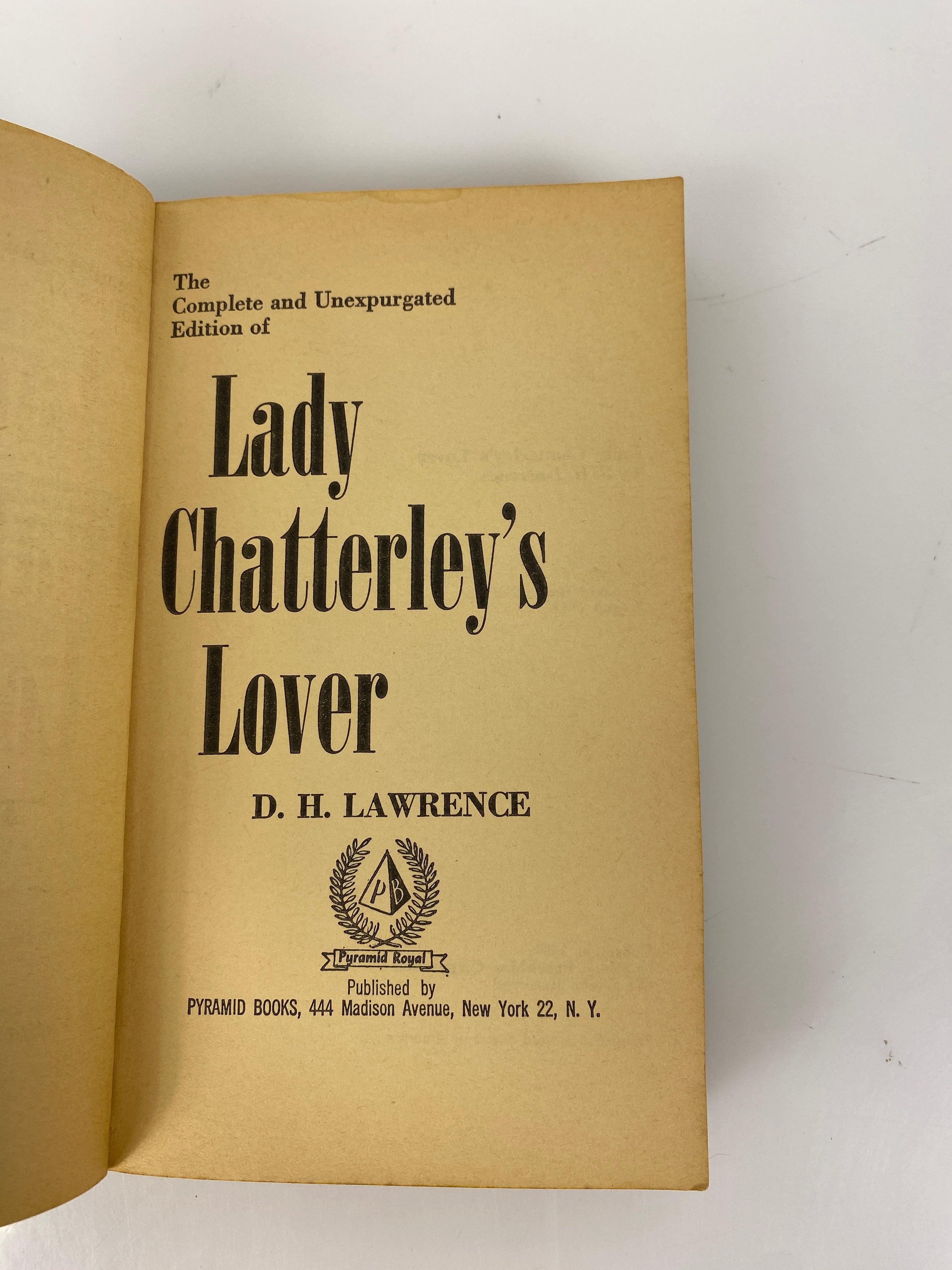 Lady Chatterley's Lover Unexpurgated paperback 1959