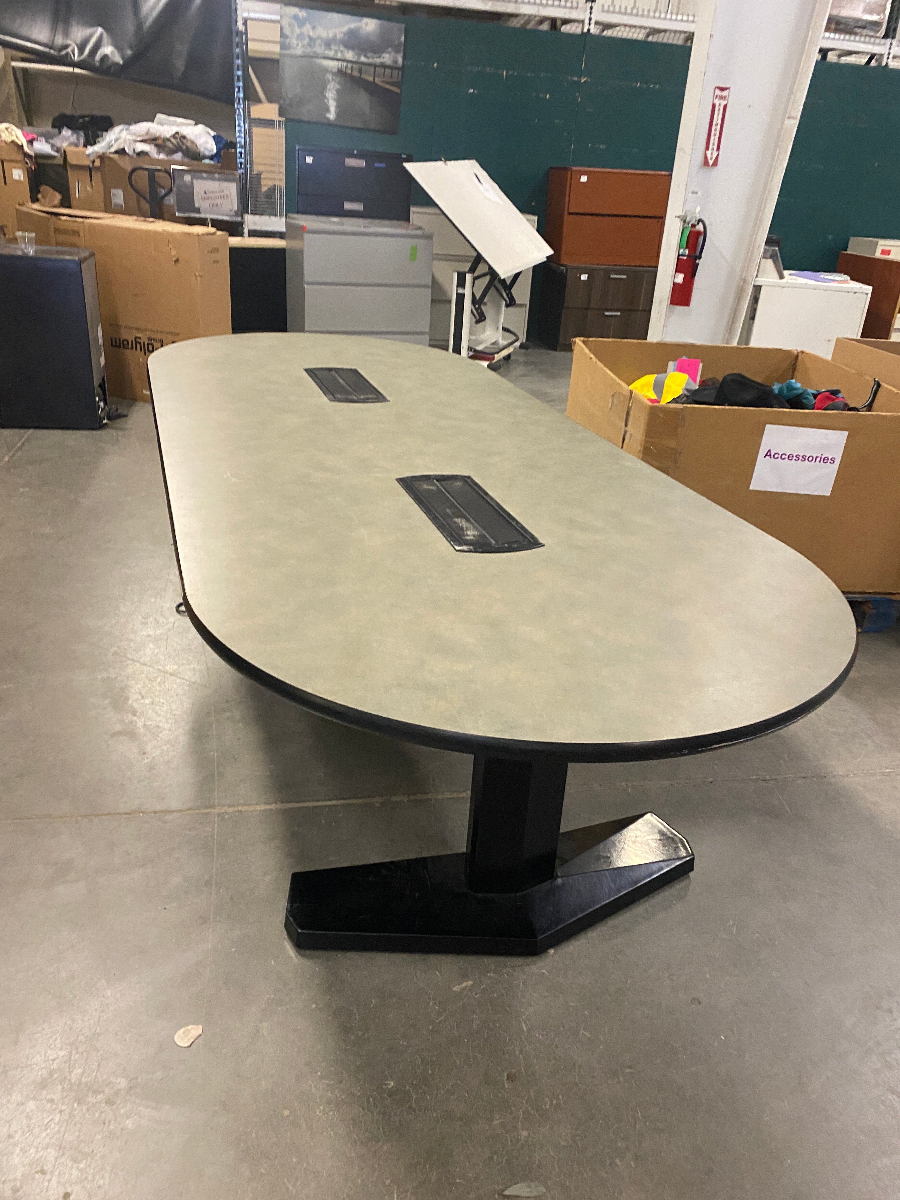 Laminate Conference Table w/ Outlets