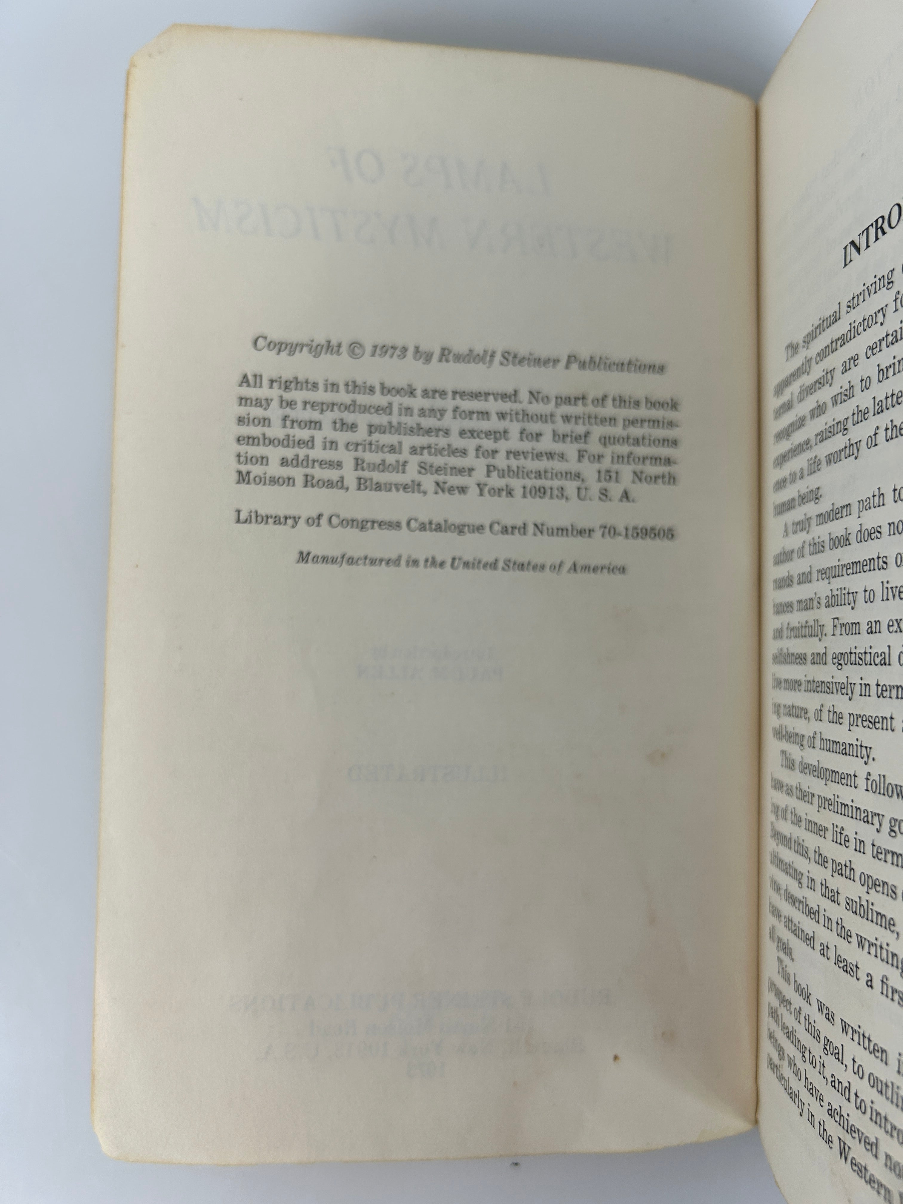 Lamps of Western Mysticism (1973) Arthur Edward Waite PB VG Steiner Books