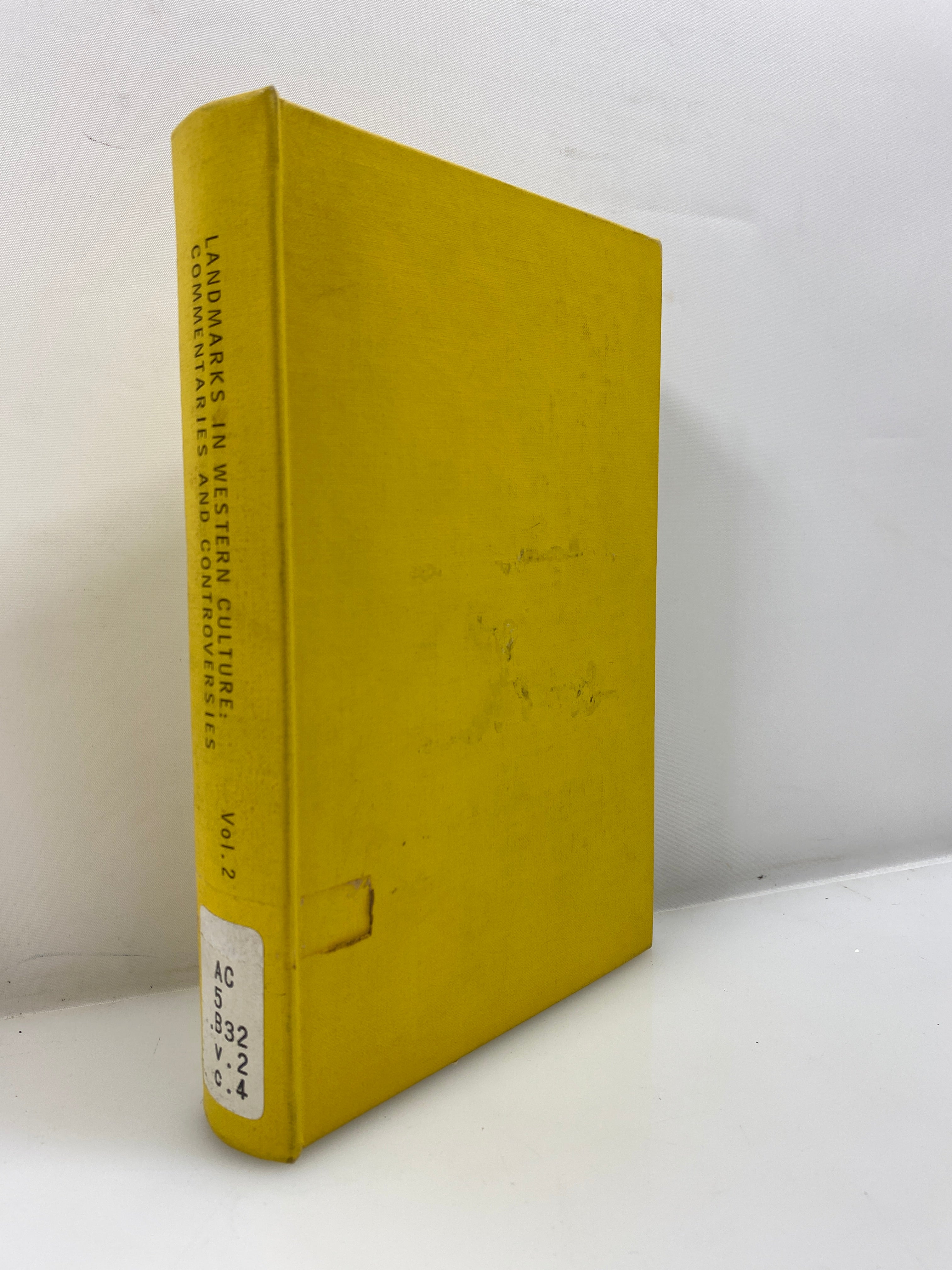 Landmarks in Western Culture Vol. II Baker/Fasel Ex-library 1968 HC