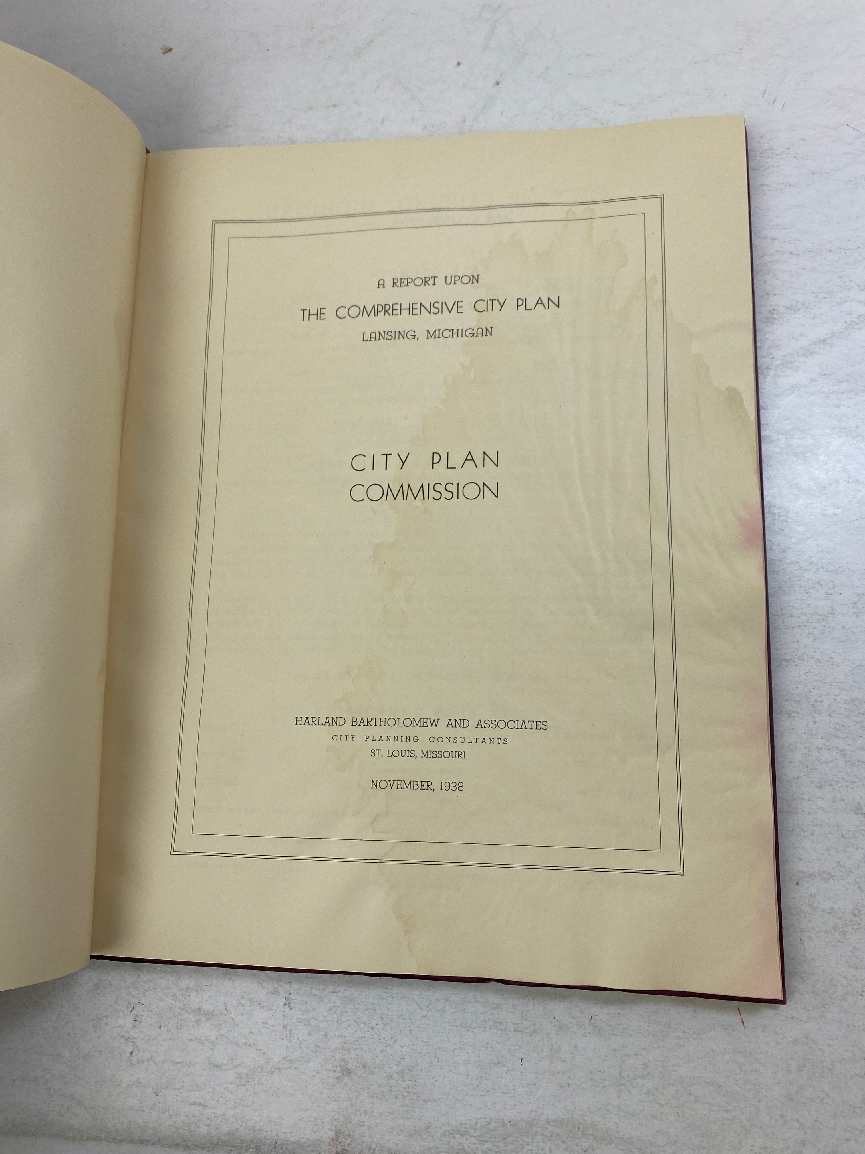 Lansing, Michigan City Plan 1938