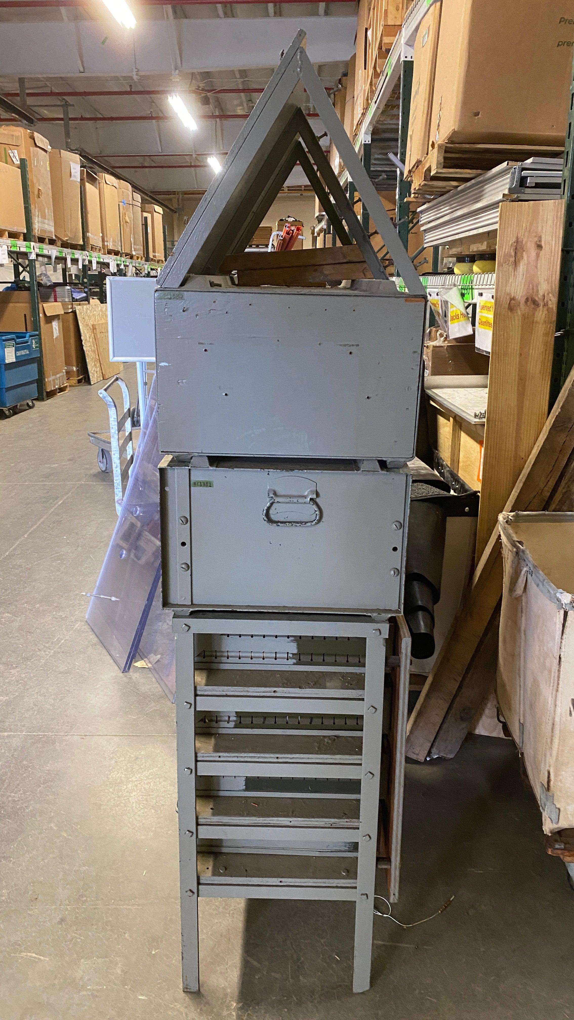 Large 56 Drawer Tiered Parts Cabinet/Drawers