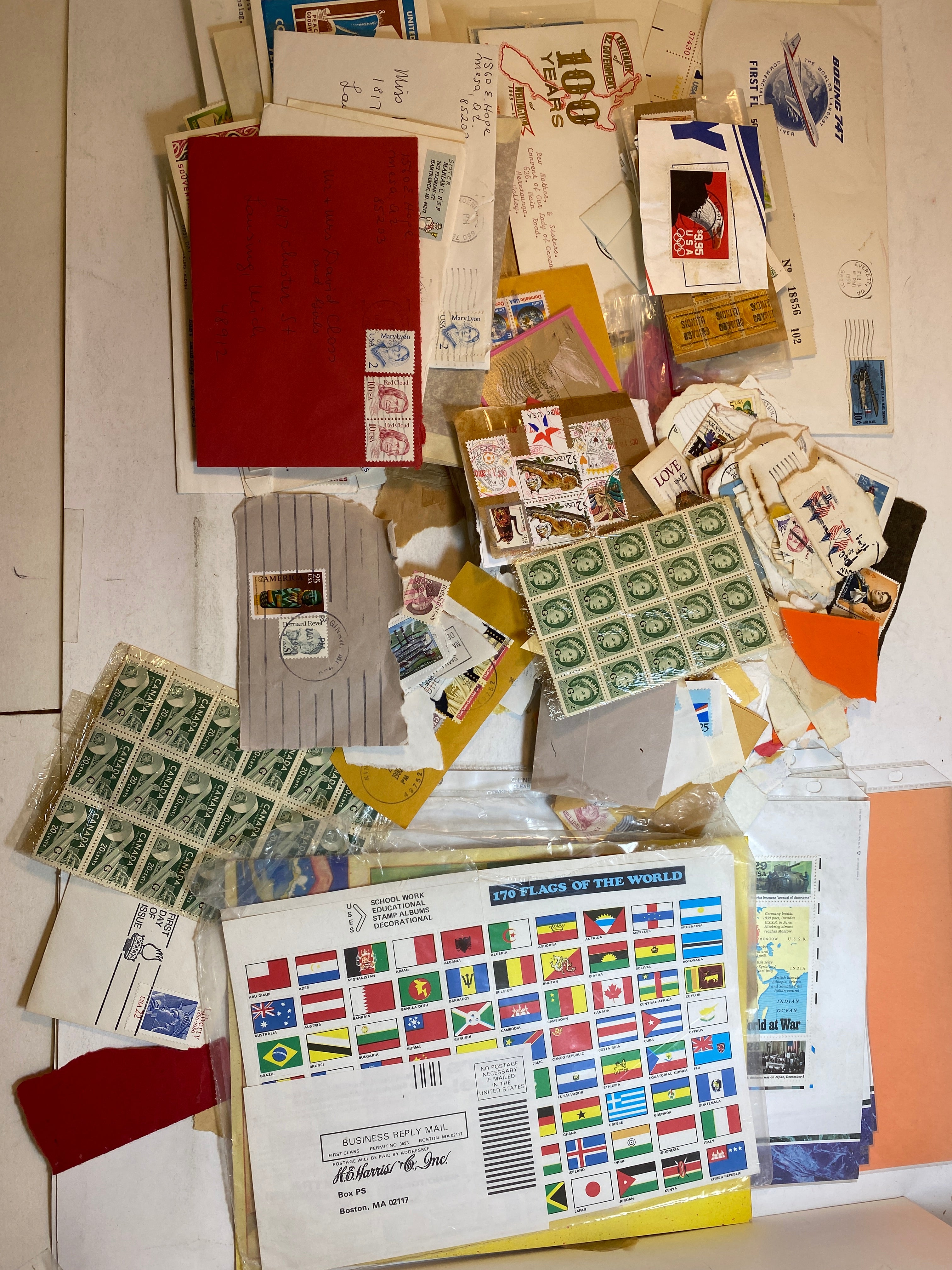 Large Stamp Collection with Many Vintage Albums