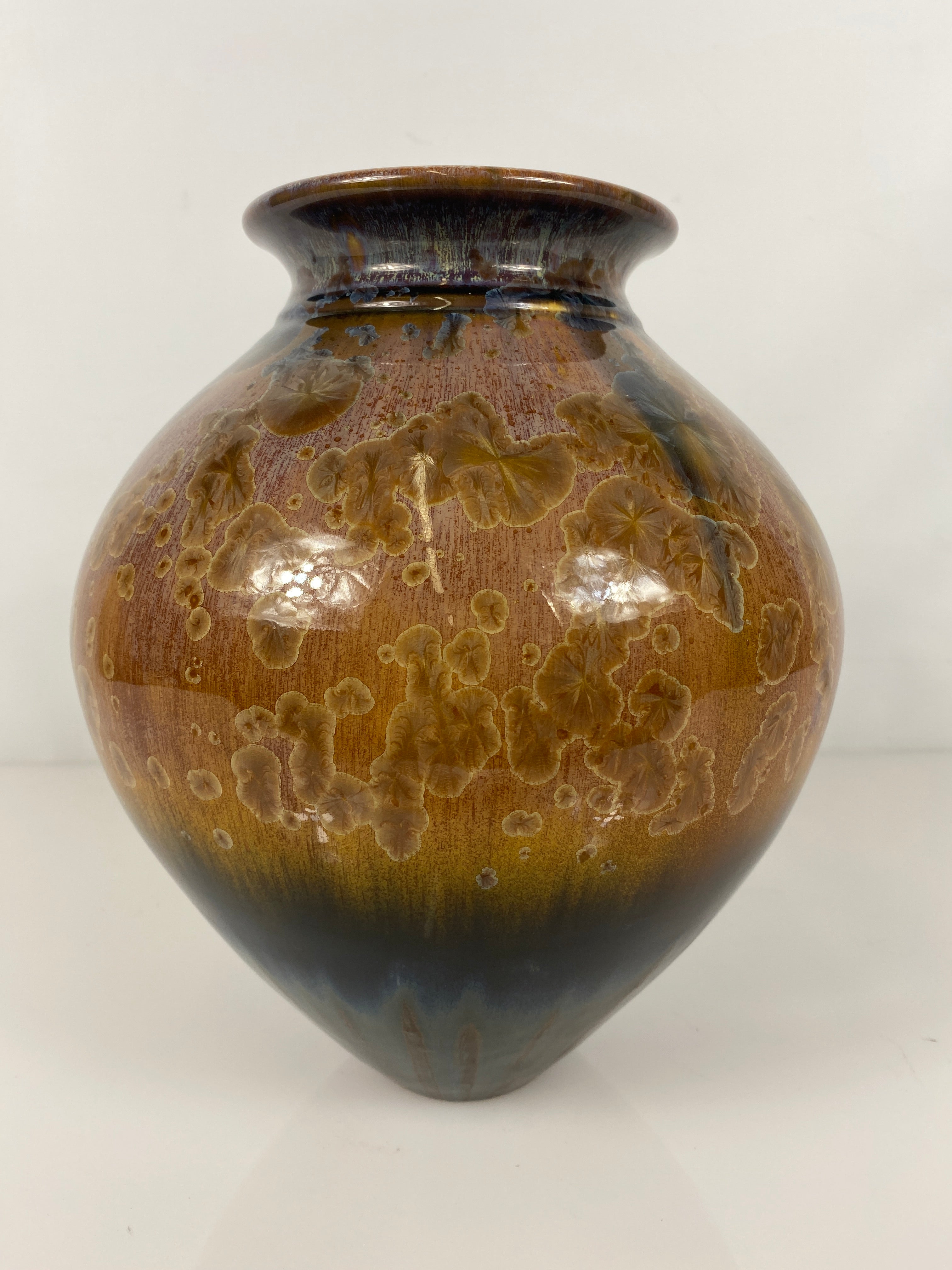 Large Stamped Ceramic Vase
