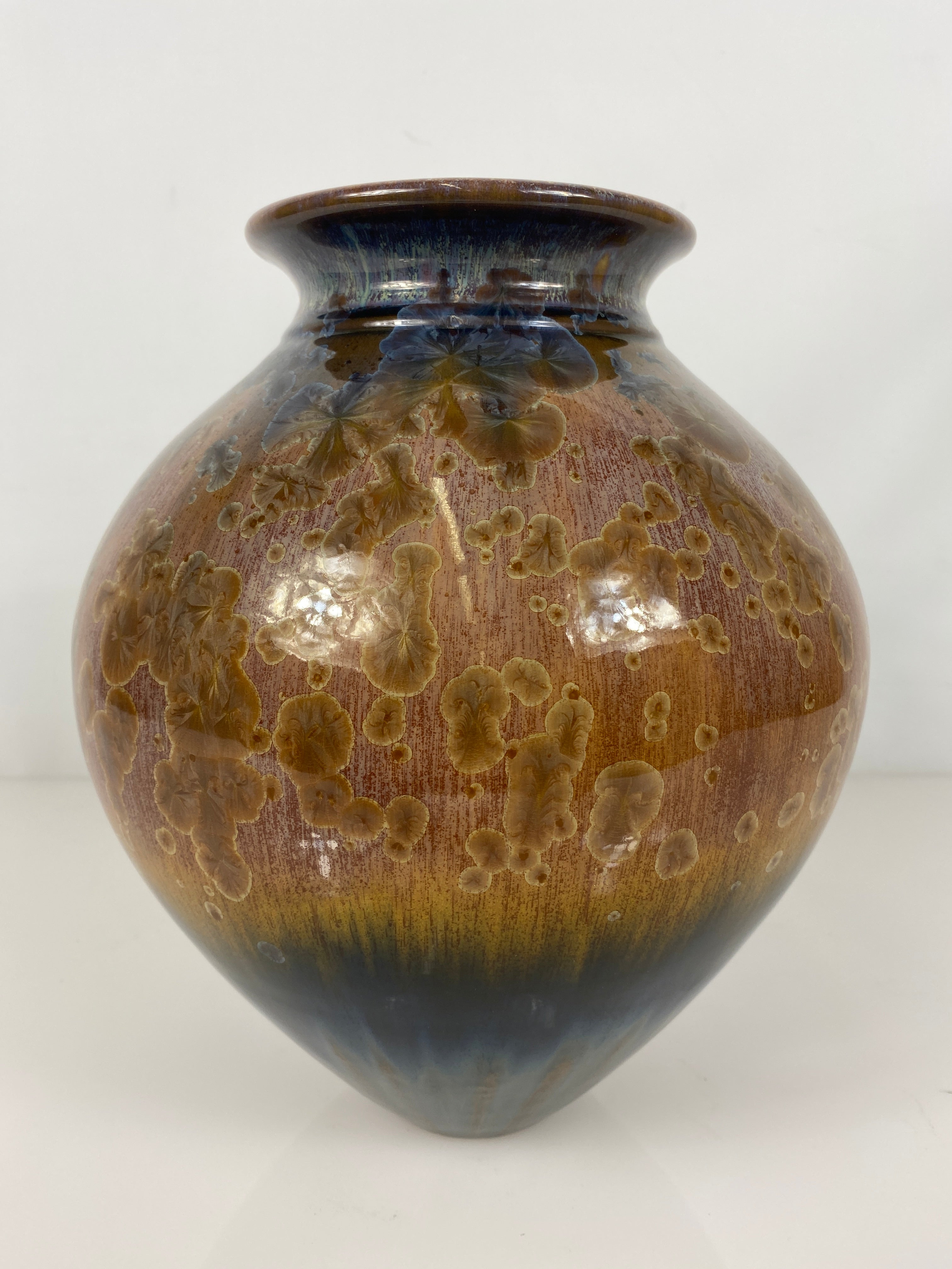 Large Stamped Ceramic Vase