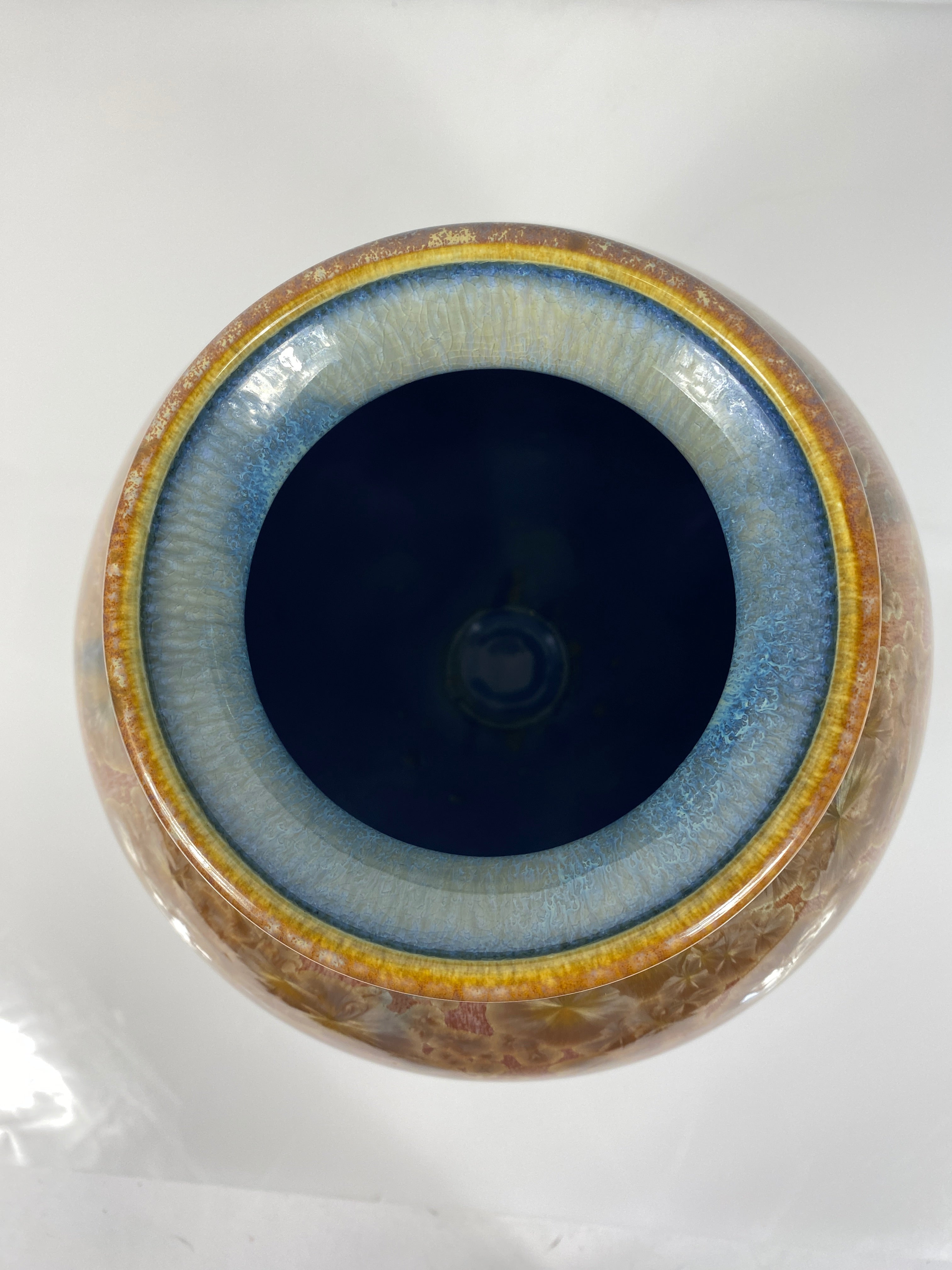 Large Stamped Ceramic Vase
