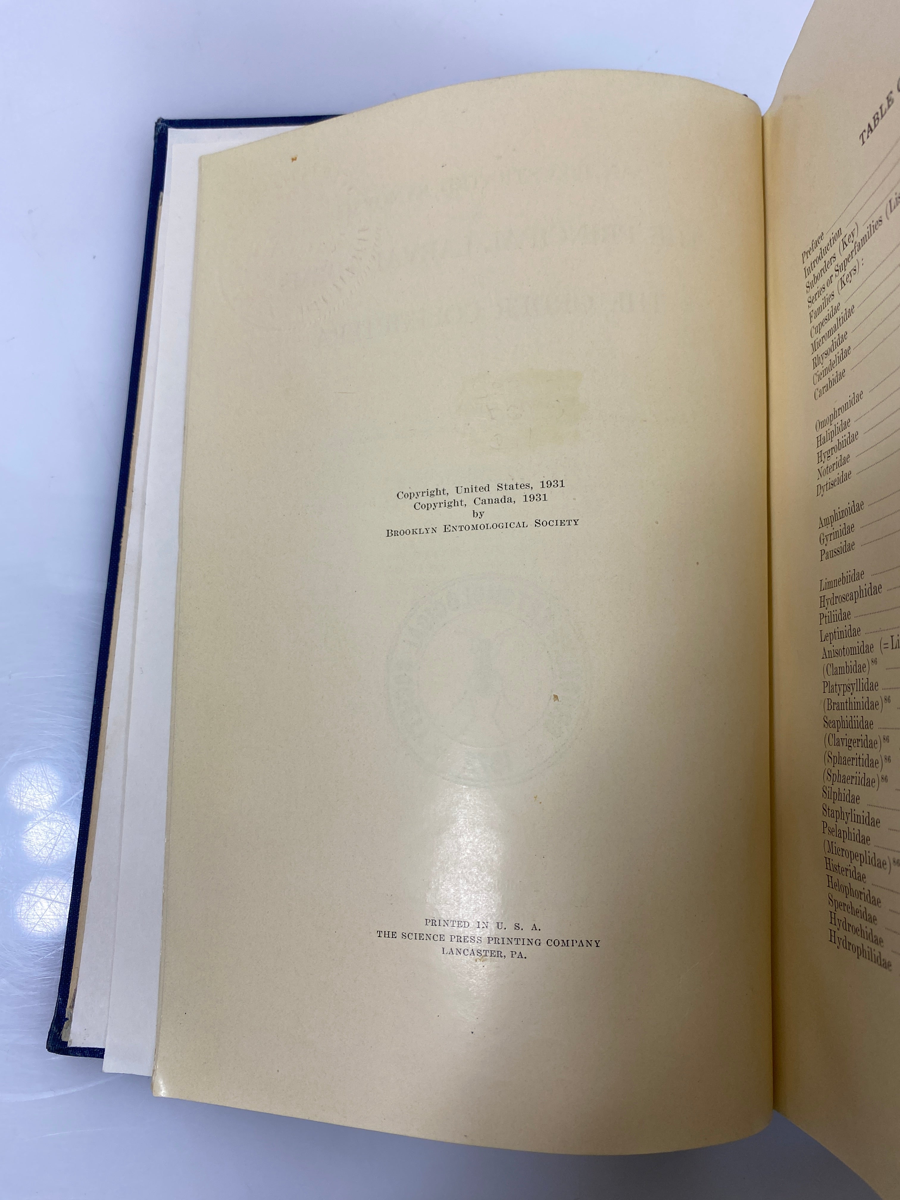 Larvae of Coleoptera by Boving/Craighead Ex-library 1931 HC