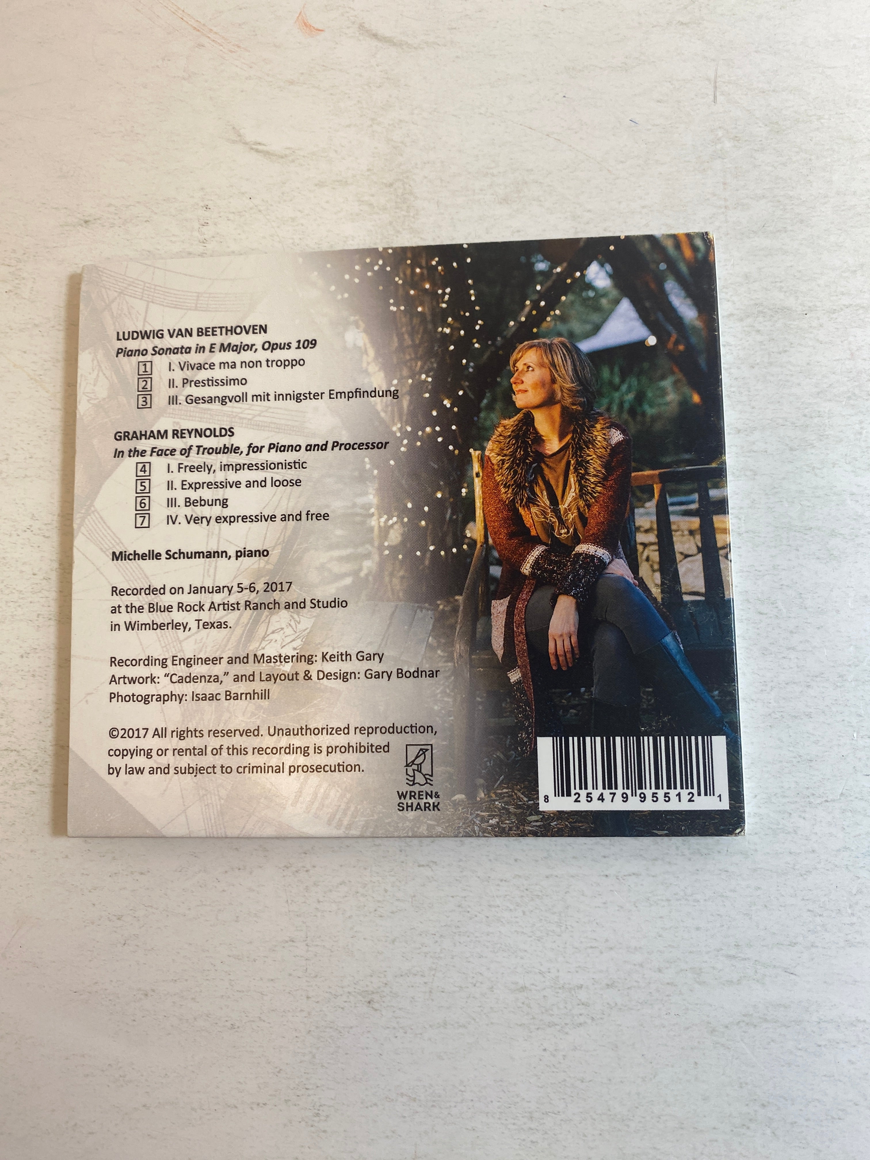Late Show Beethoven Sonata Opus 109 Michelle Schumann CD *Signed*