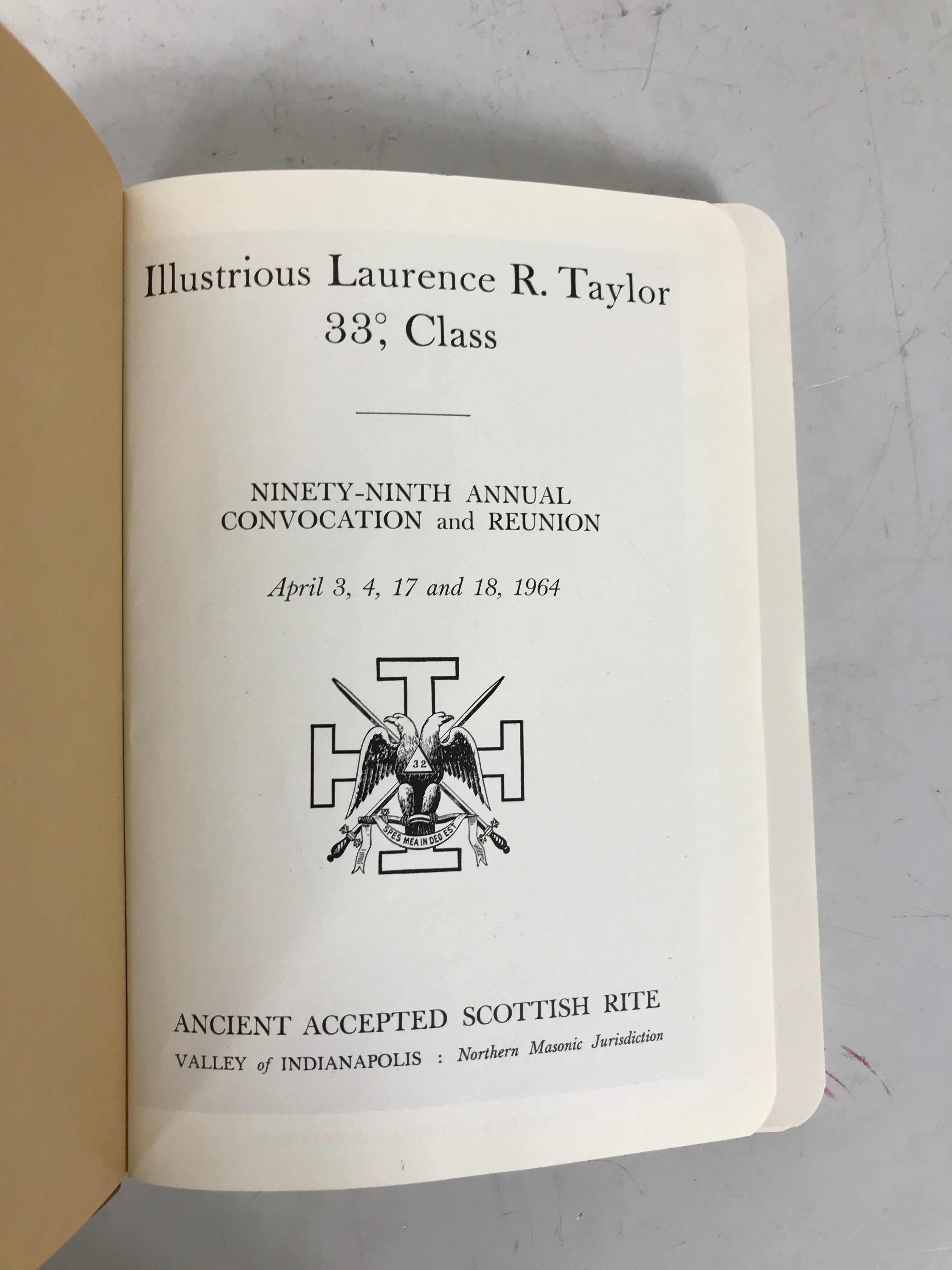 Laurence R. Taylor 33rd Degree Ancient Accepted Scottish Rite Spring 1964
