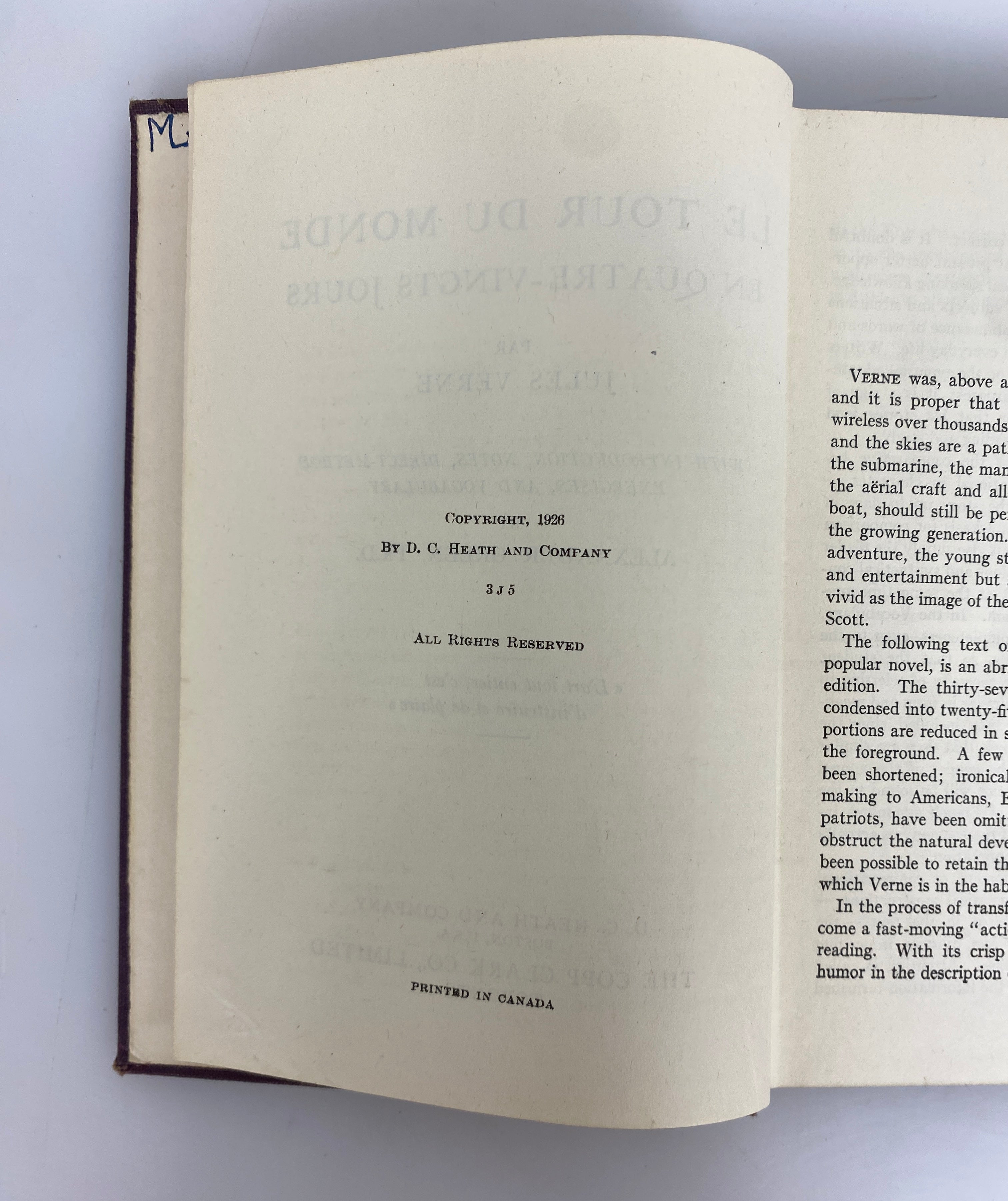 Le Tour du Monde en Quatre-Vingts Jours by Verne 1926 HC