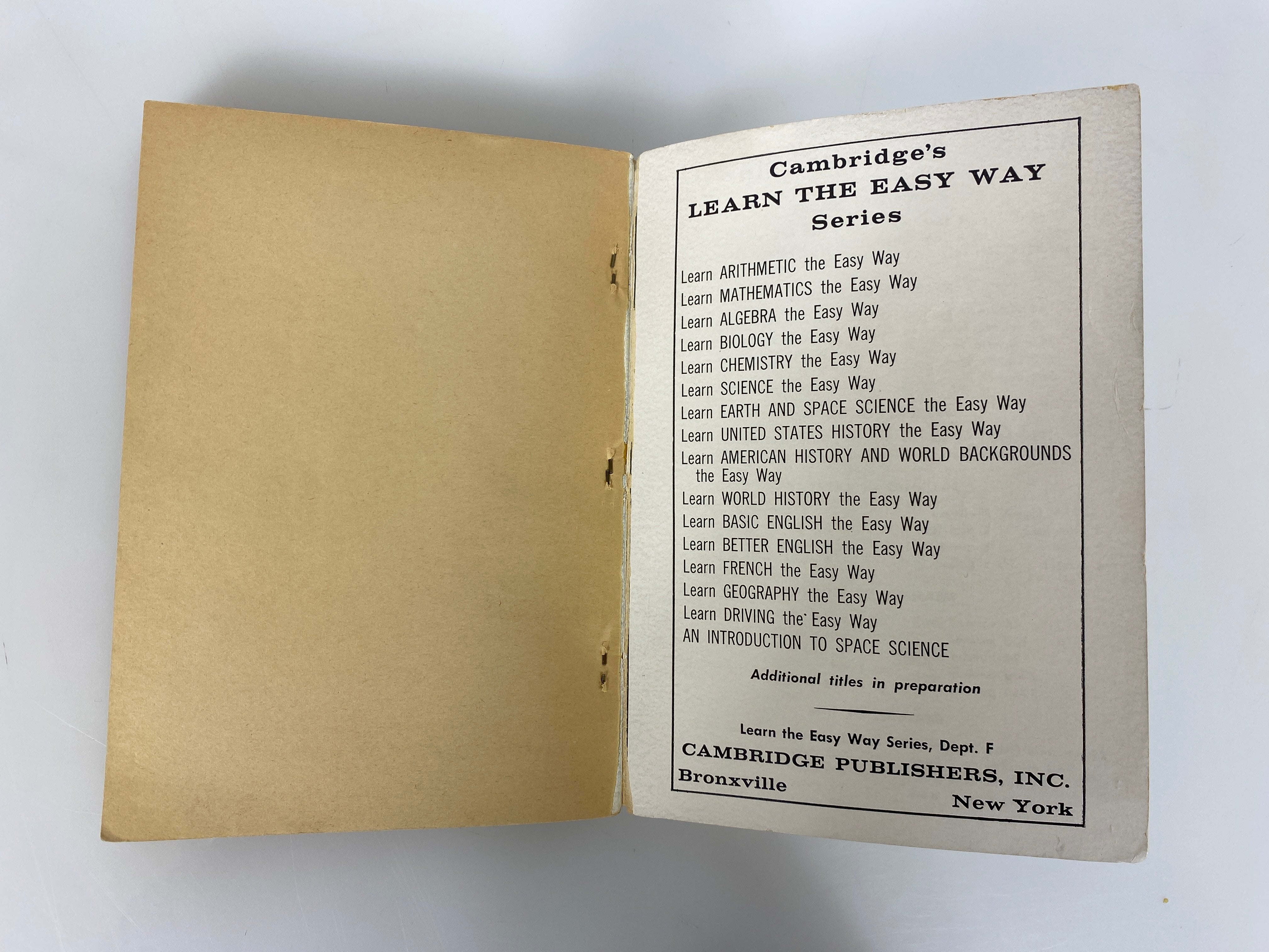 Learn Mathematics The Easy Way by Leonard Barker 1957 Vintage SC