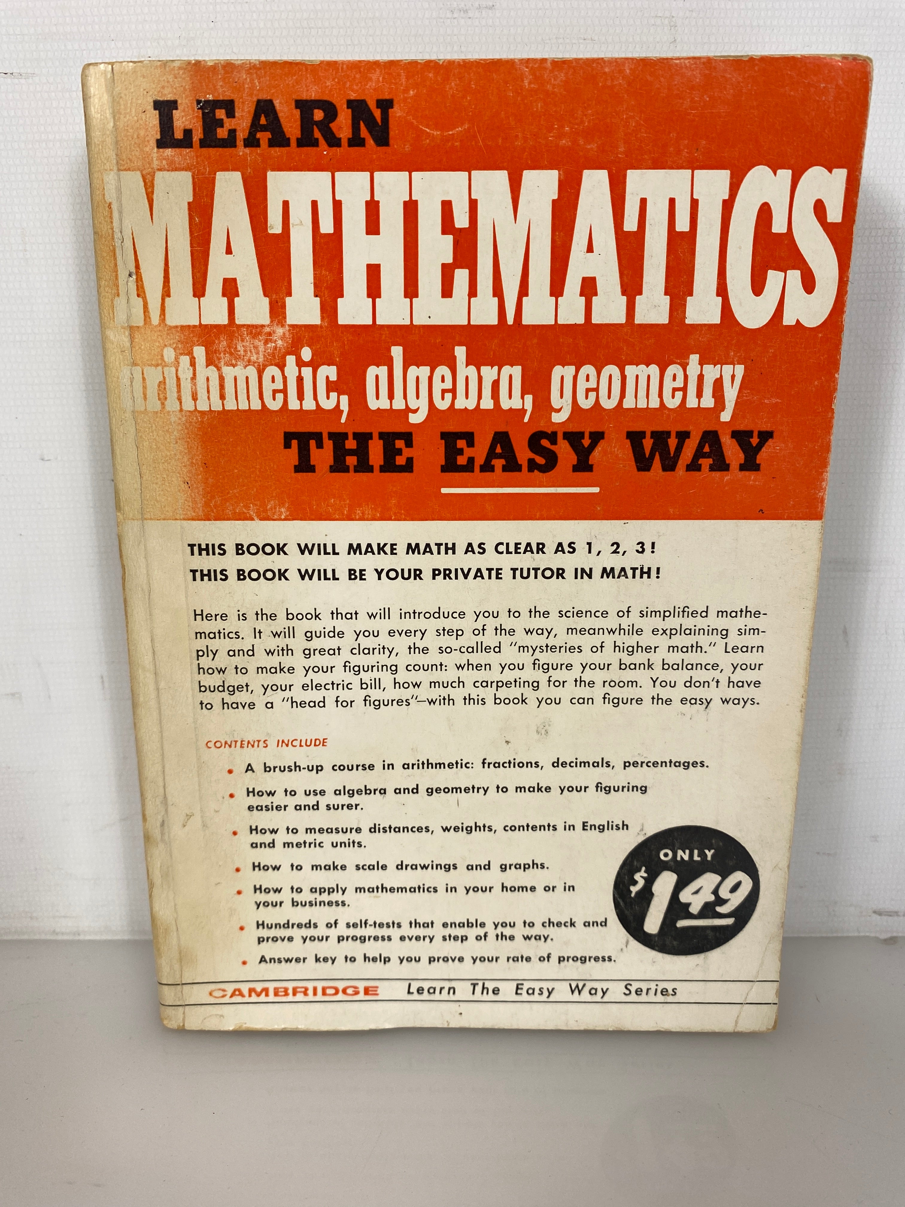 Learn Mathematics The Easy Way by Leonard Barker 1957 Vintage SC
