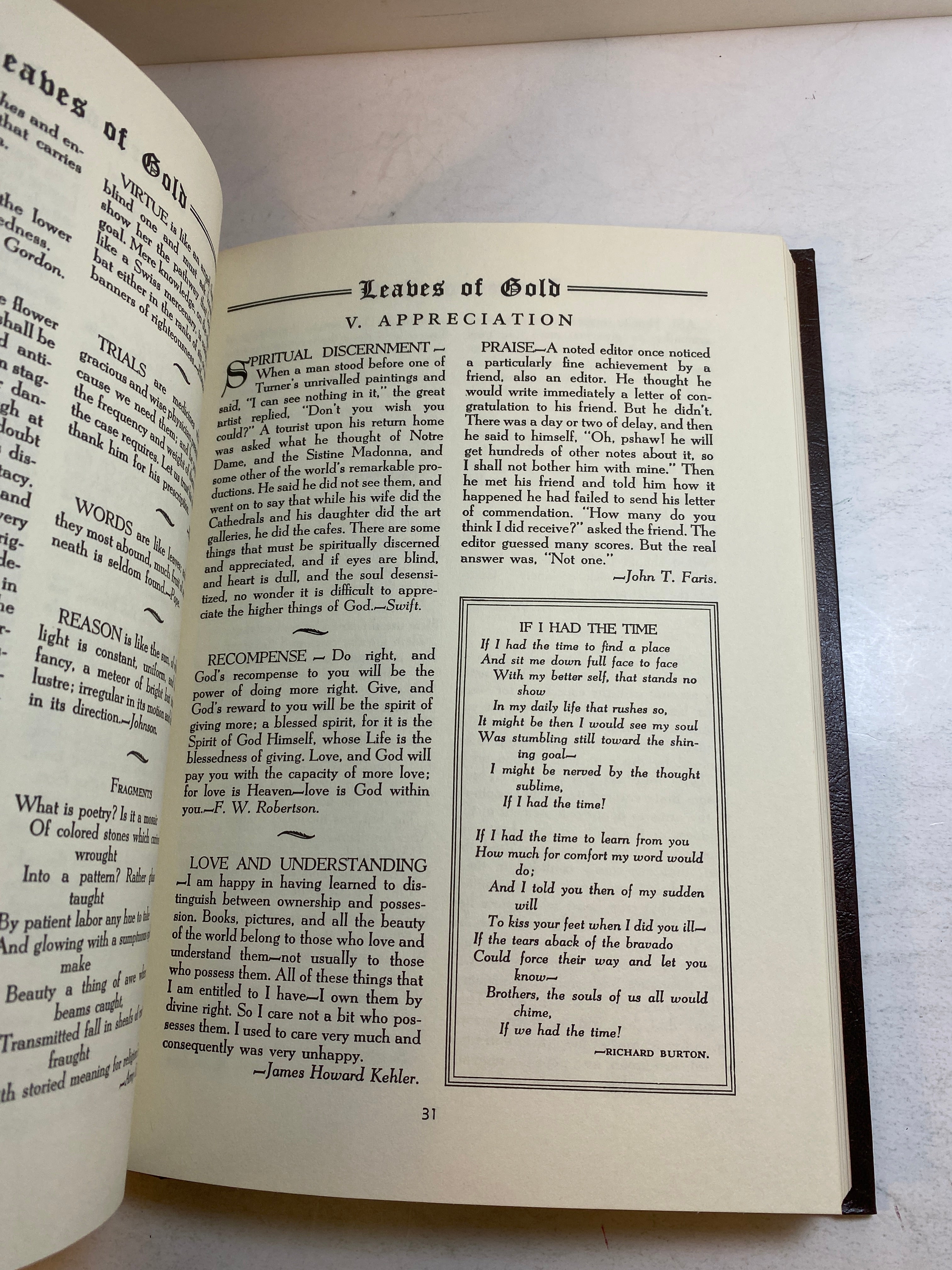 Leaves of Gold Anthology of Prayers HC 1989
