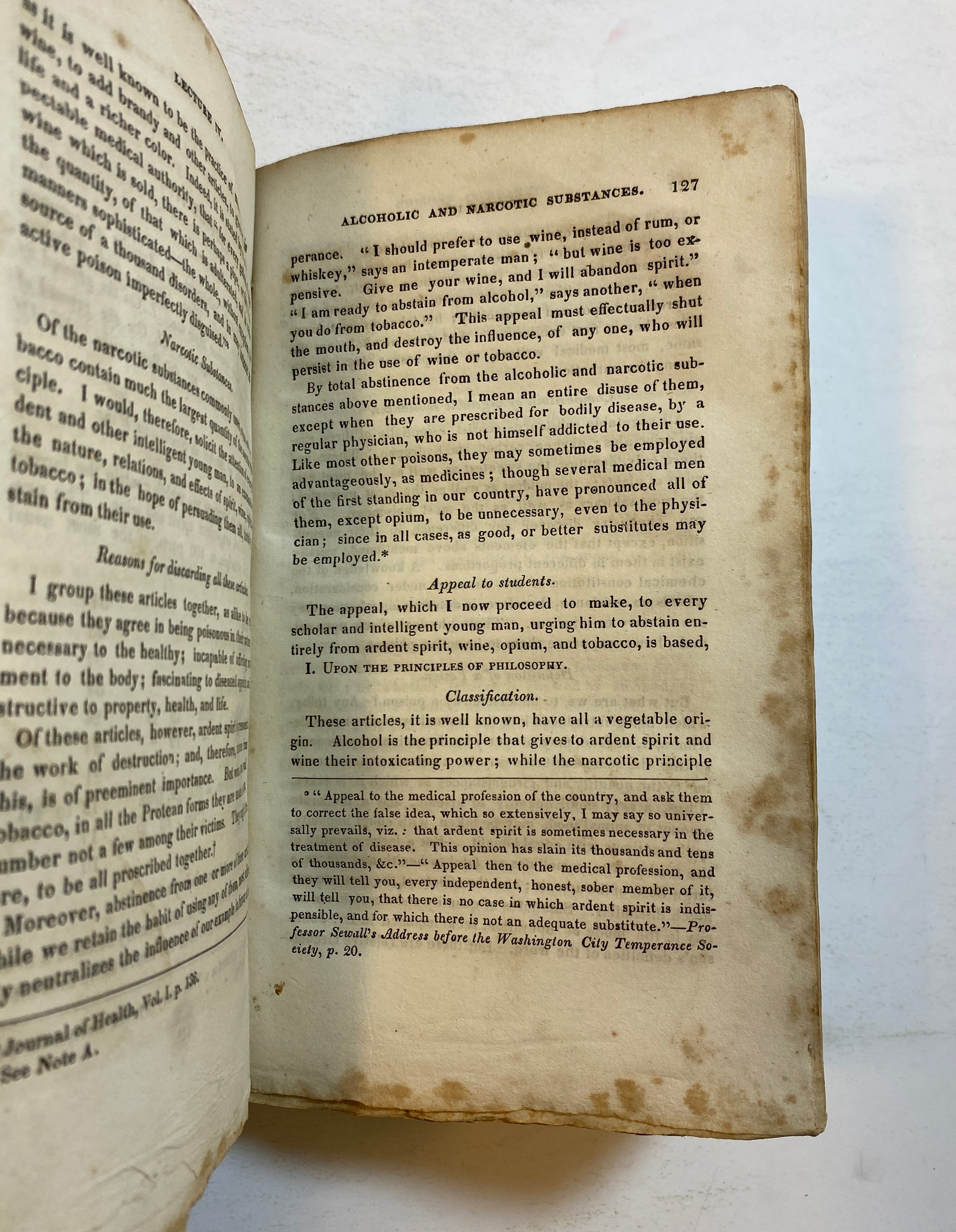 Lectures on Diet Regimen and Employment by E. Hitchcock 1831 in Library Binding