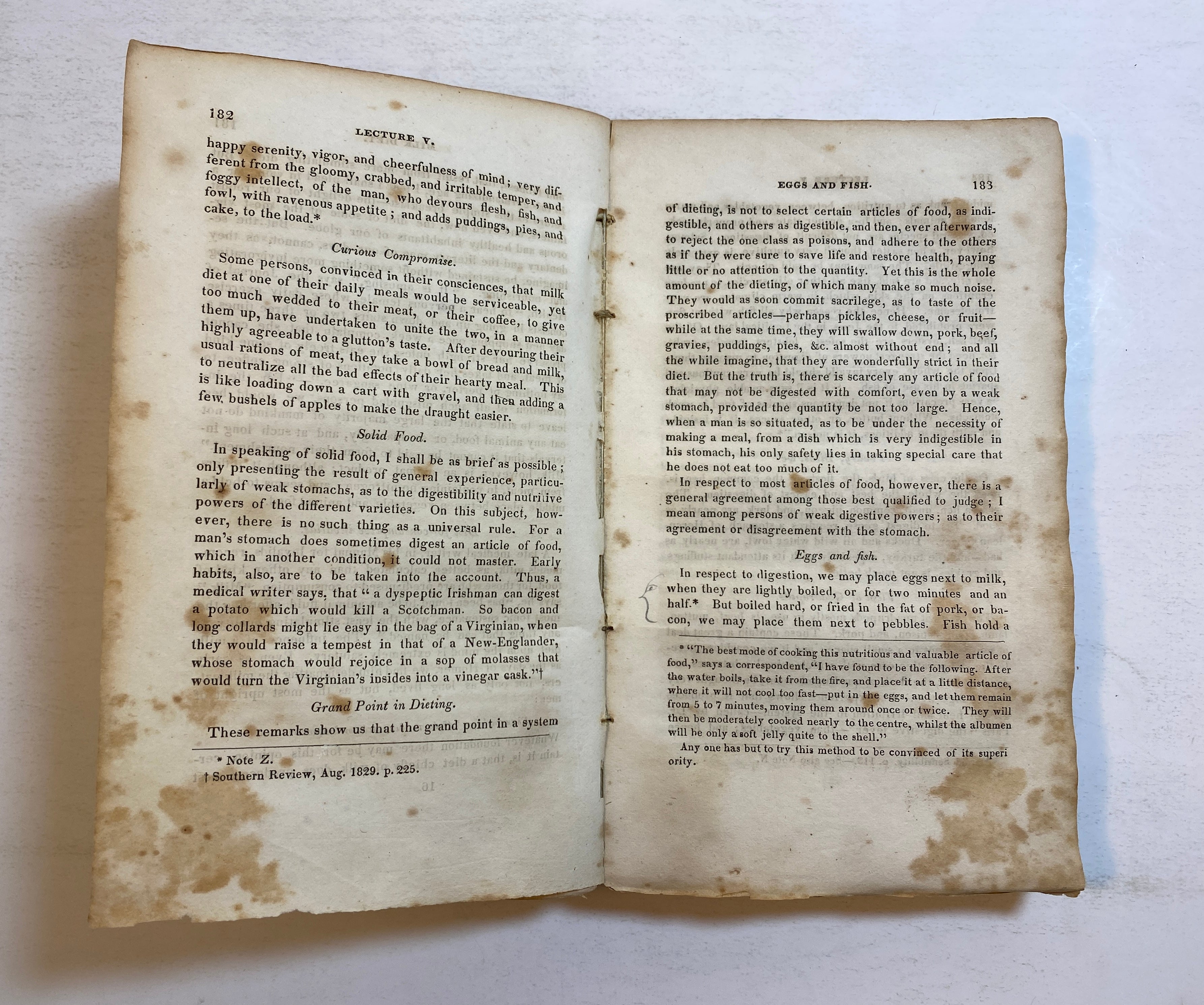Lectures on Diet Regimen and Employment by E. Hitchcock 1831 in Library Binding