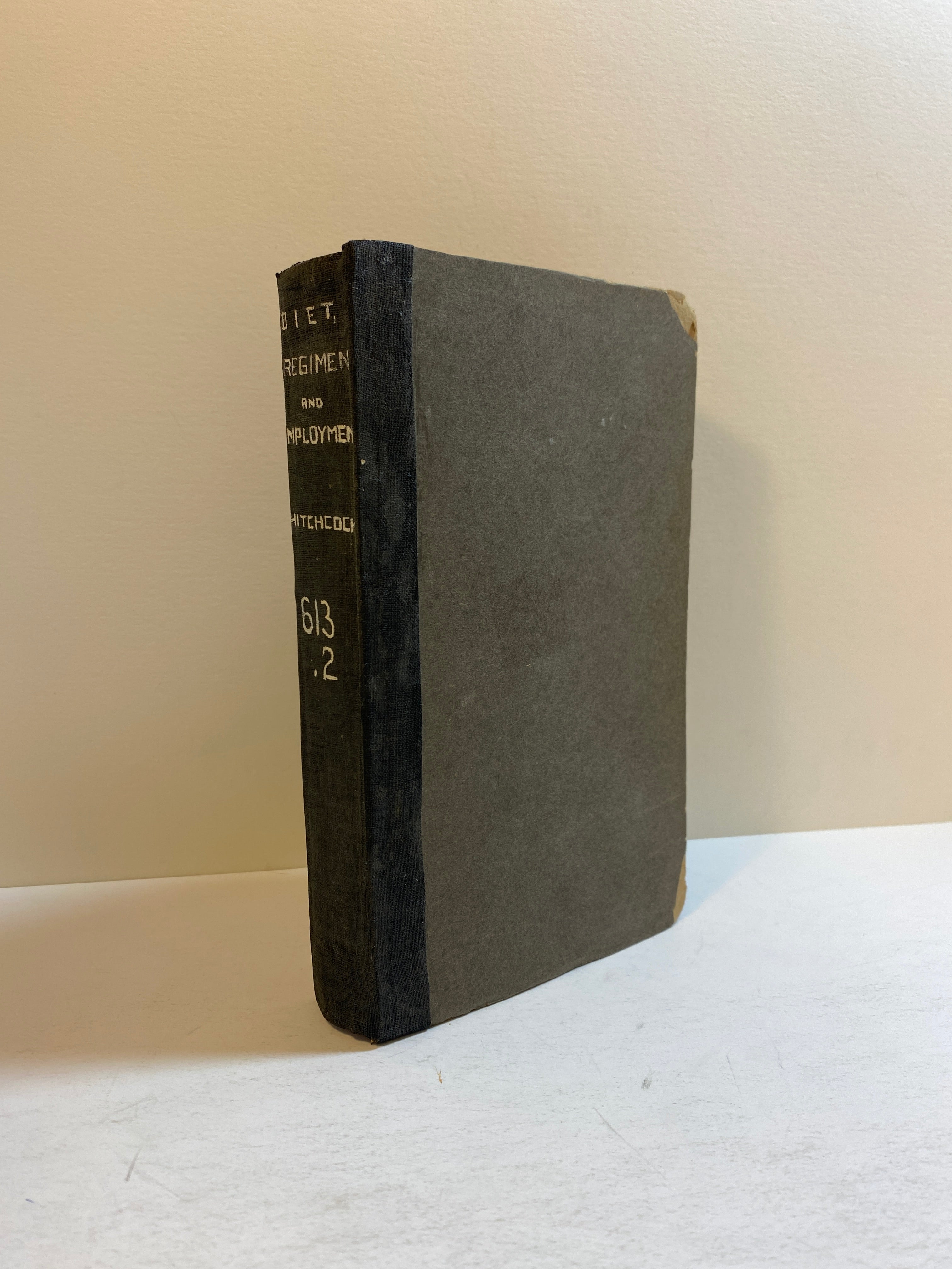 Lectures on Diet Regimen and Employment by E. Hitchcock 1831 in Library Binding