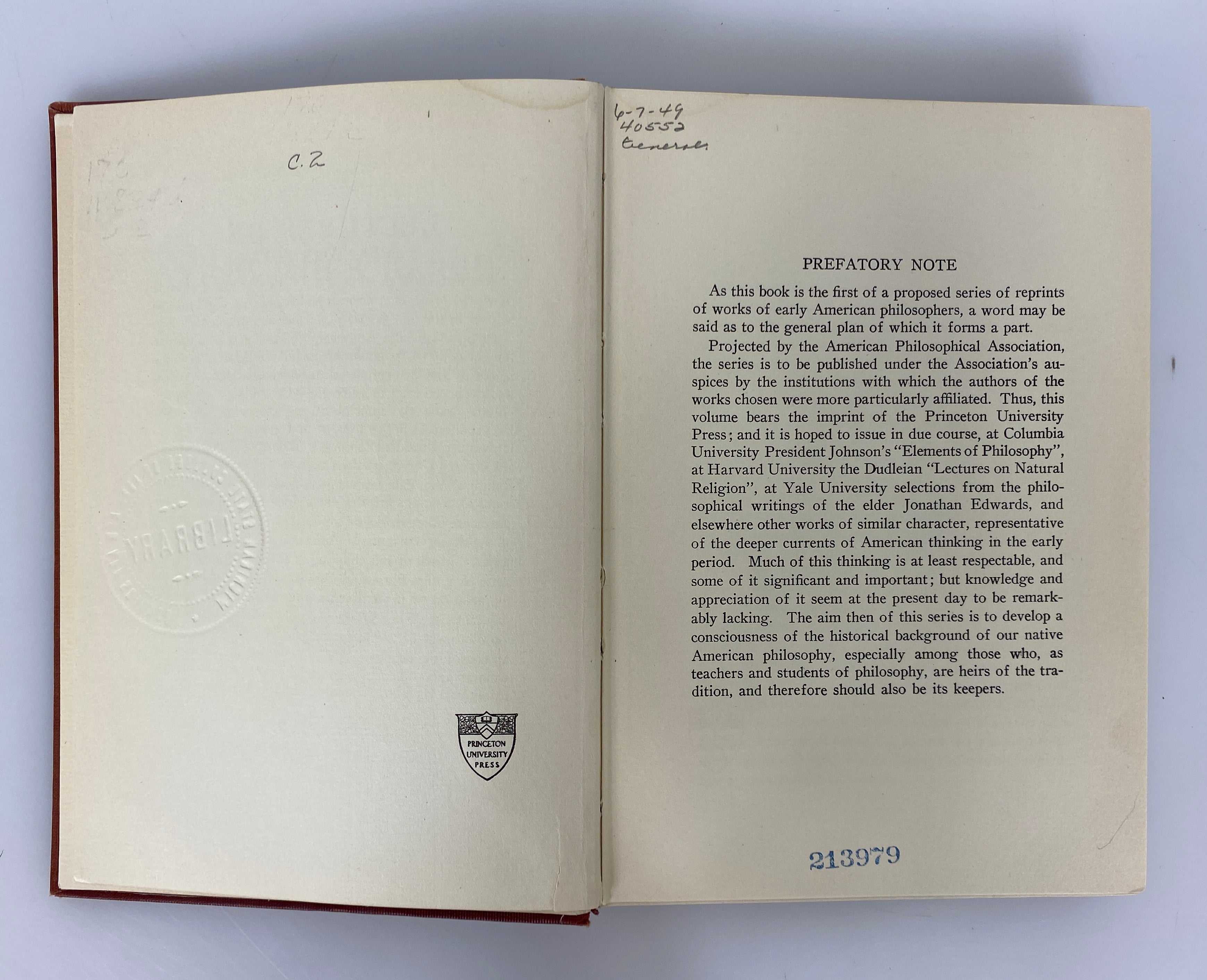 Lectures on Moral Philosophy by John Witherspoon 1912 Antique Ex-Library HC