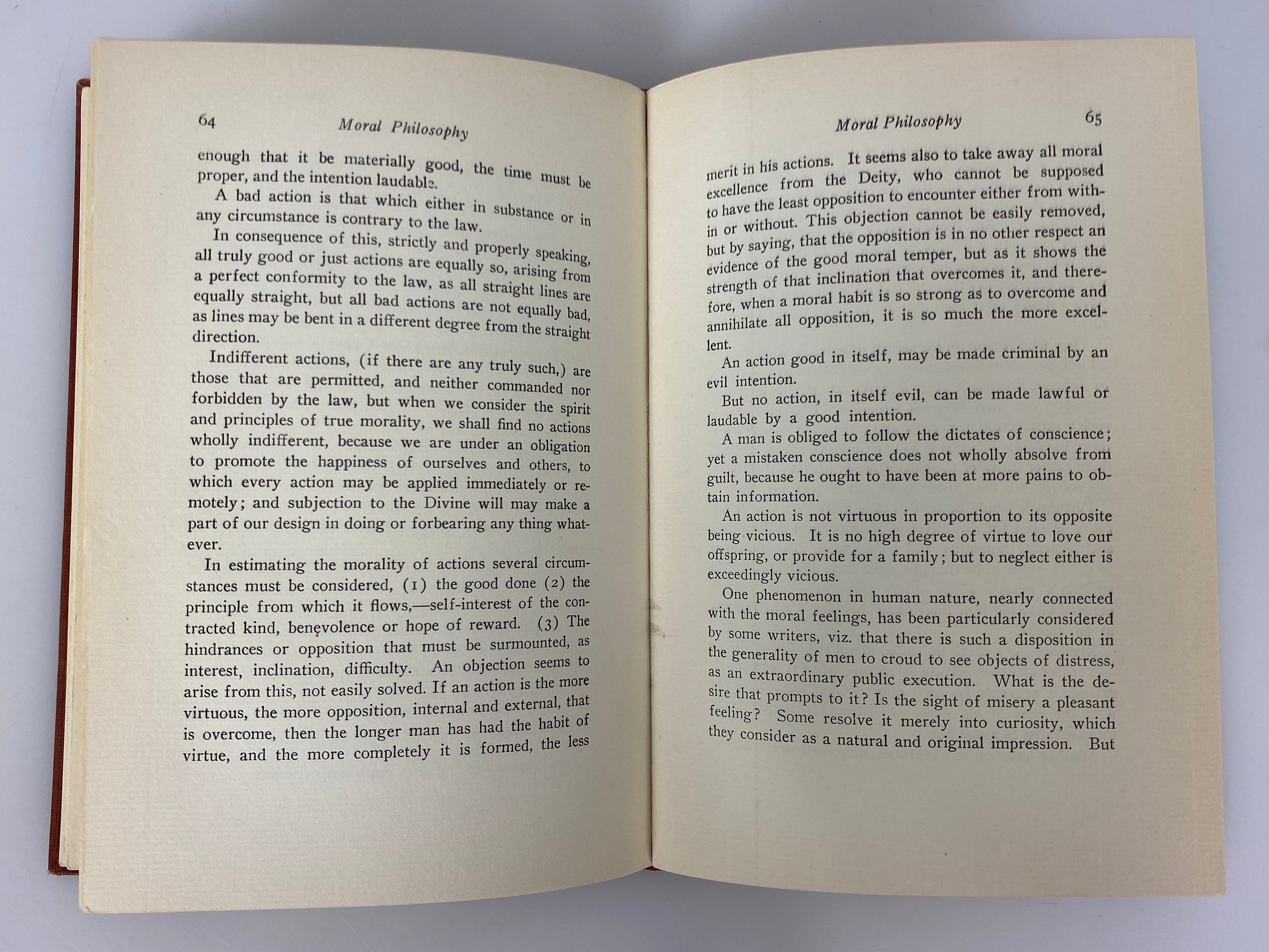 Lectures on Moral Philosophy by John Witherspoon 1912 Antique Ex-Library HC