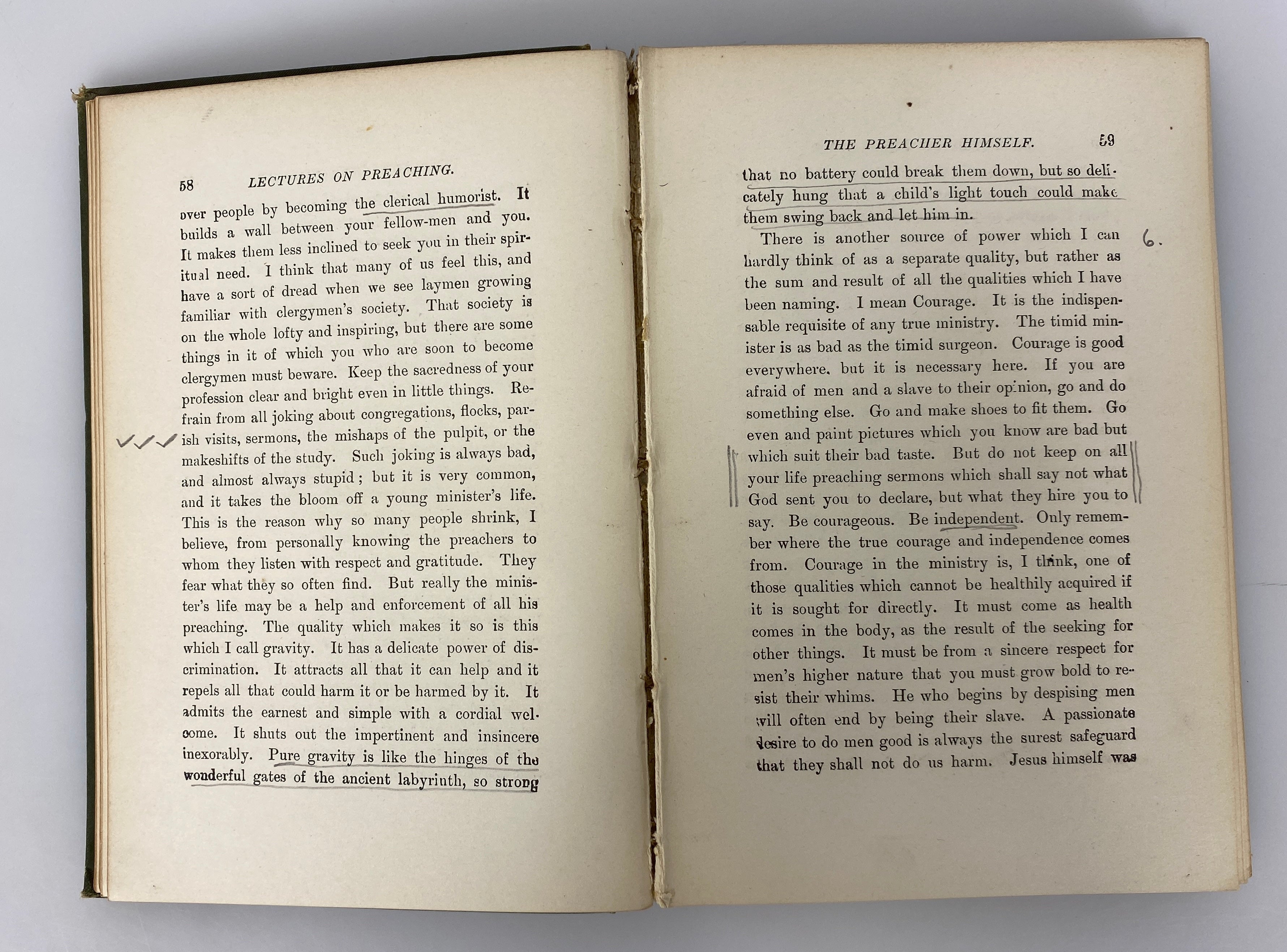 Lectures on Preaching by Phillips Brooks c1880-1890 Antique HC