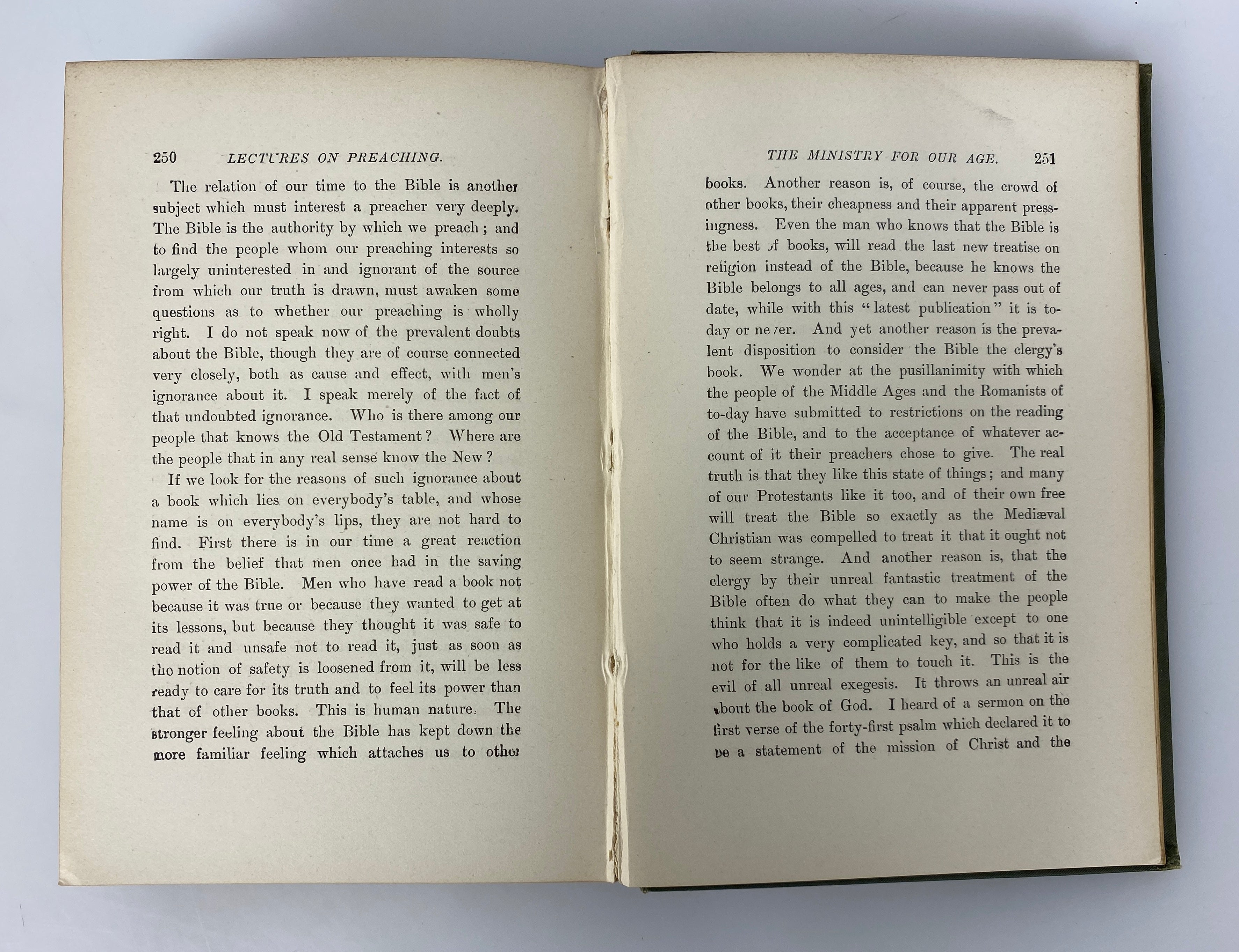 Lectures on Preaching by Phillips Brooks c1880-1890 Antique HC
