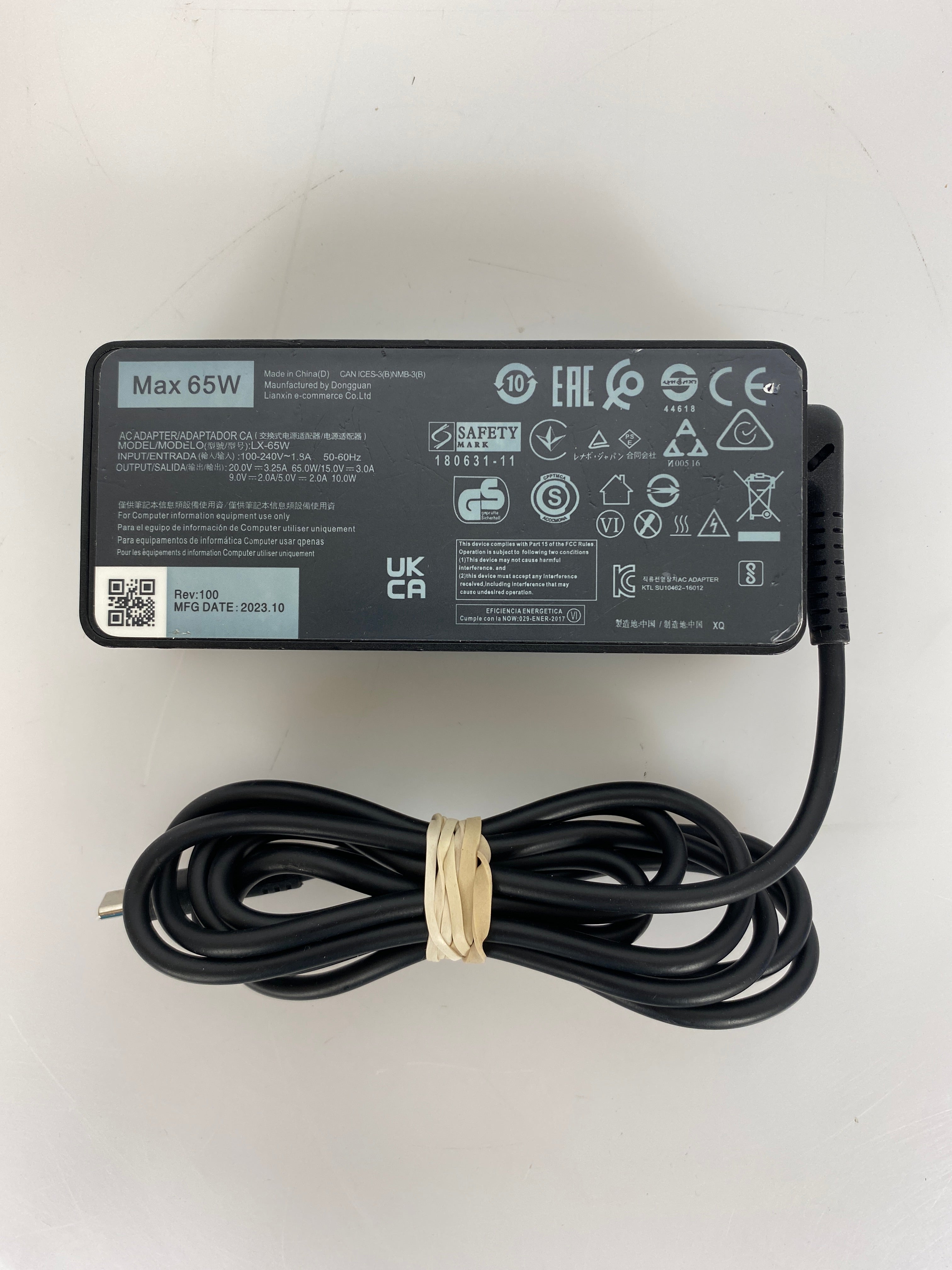 Lenovo 65W 20V 3.25A USB-C Power Supply