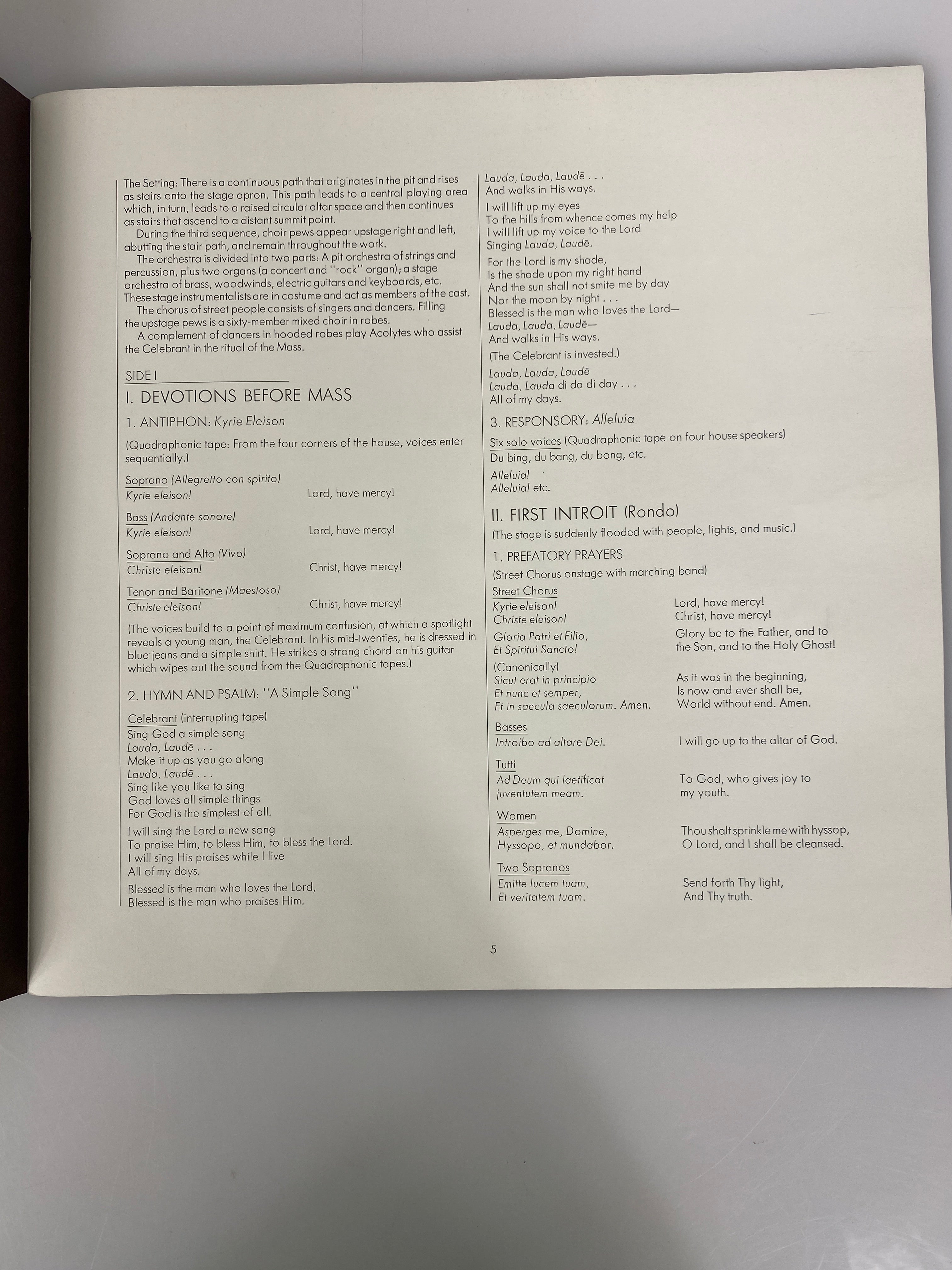 Leonard Bernstein's Mass 1971 2 vinyl record set
