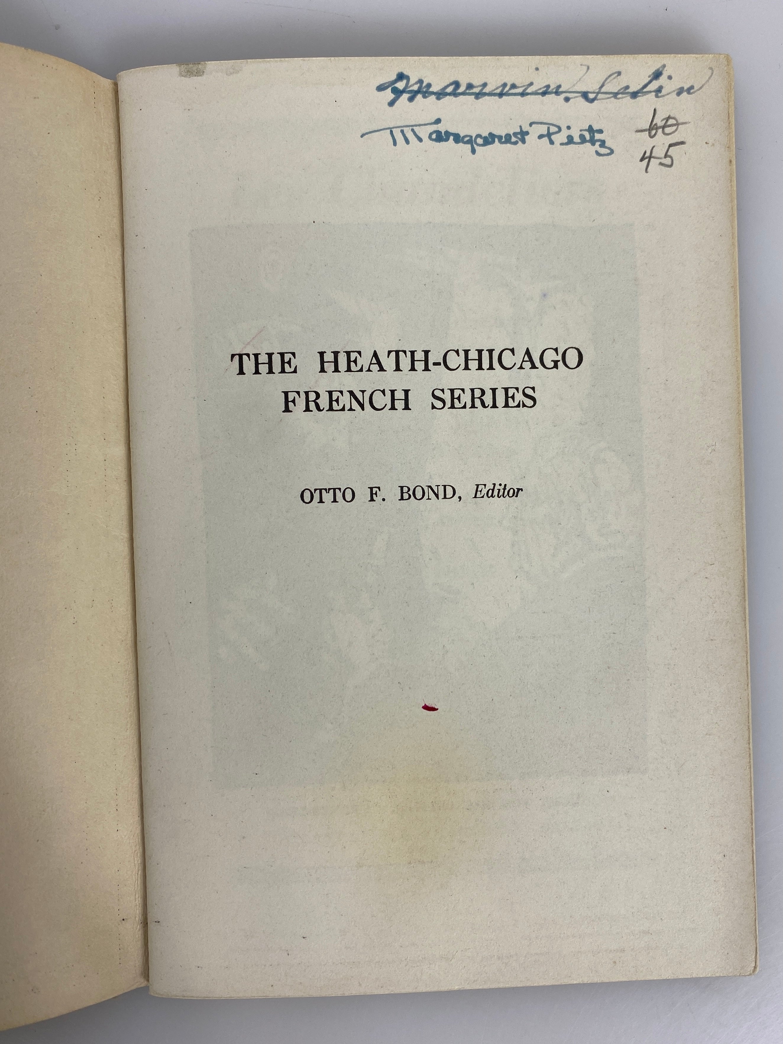 Les Chandeliers de l'Eveque by Otto Bond Graded French Reader III 1936 SC