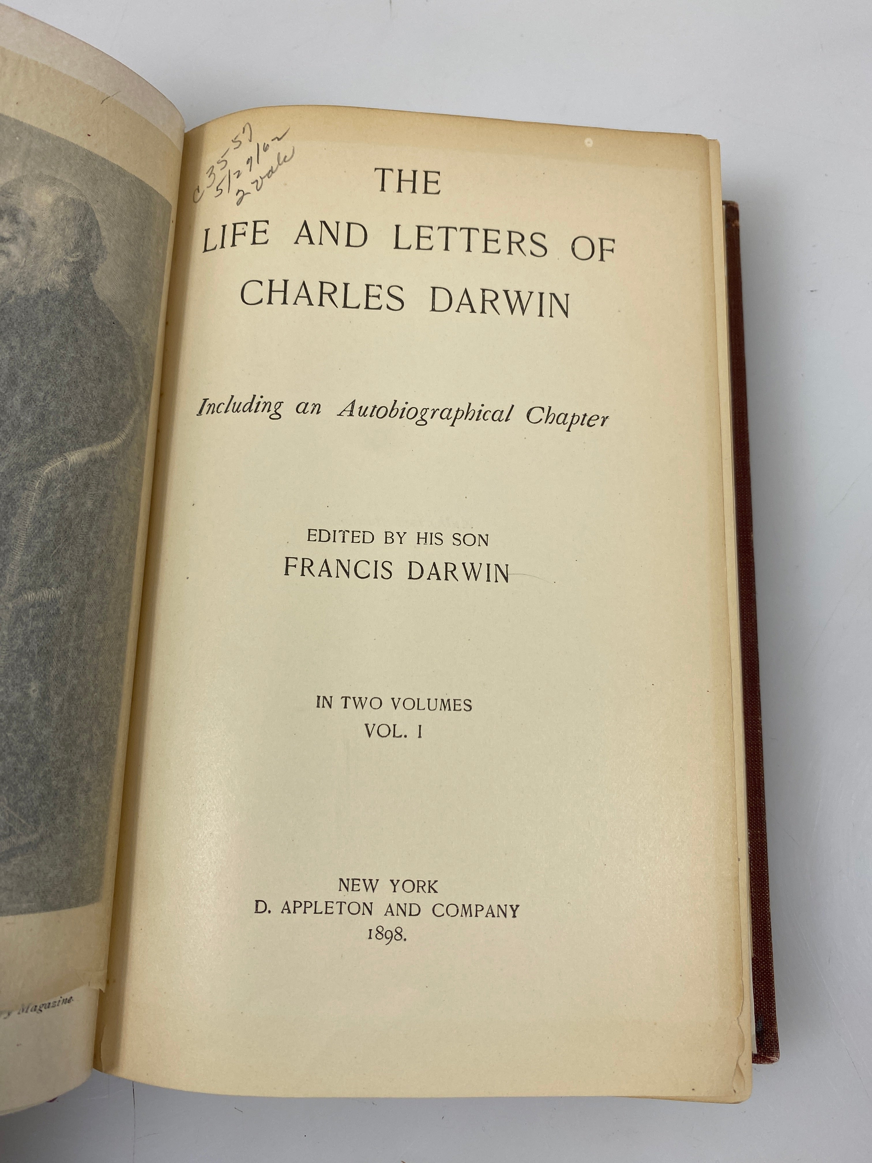 Life and Letters of Charles Darwin 2 Volumes 1896 HC