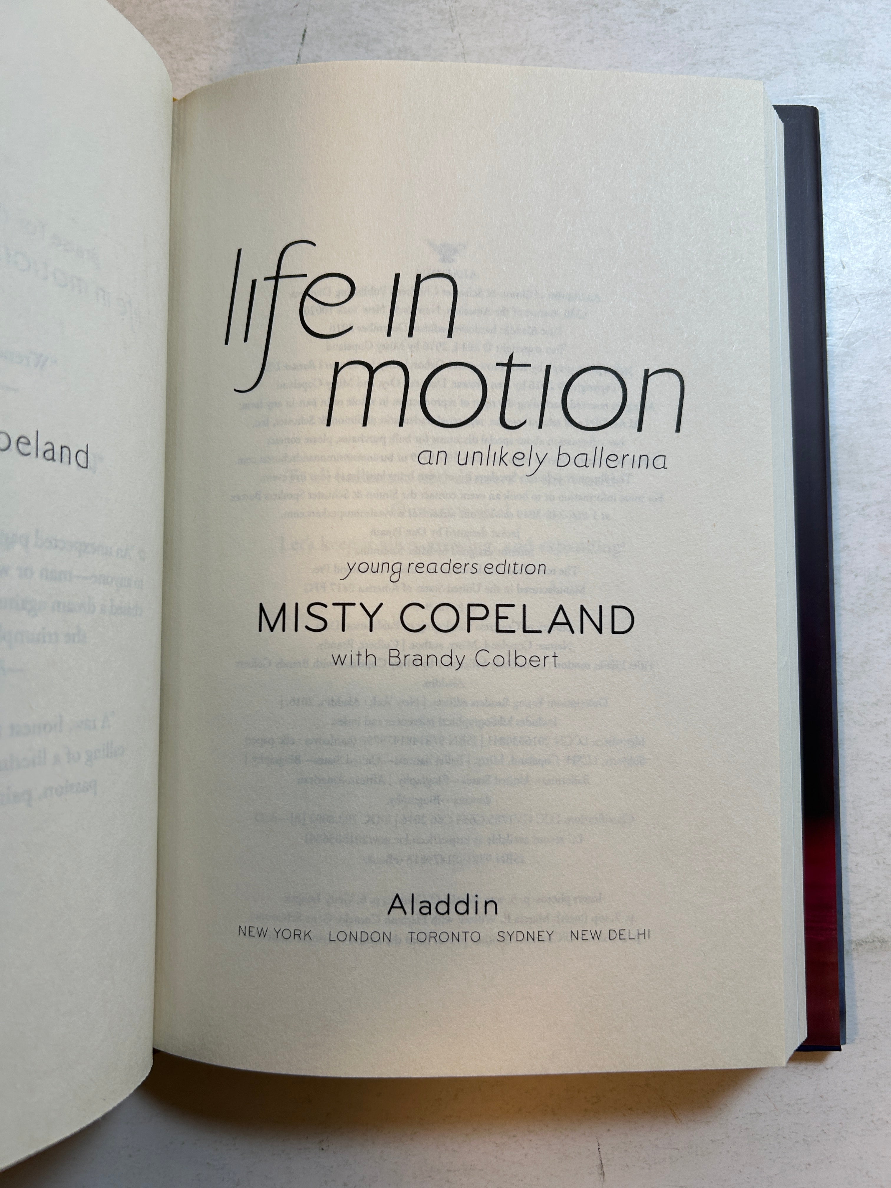 Life in Motion: An Unlikely Ballerina Young Readers Edition by Misty Copeland