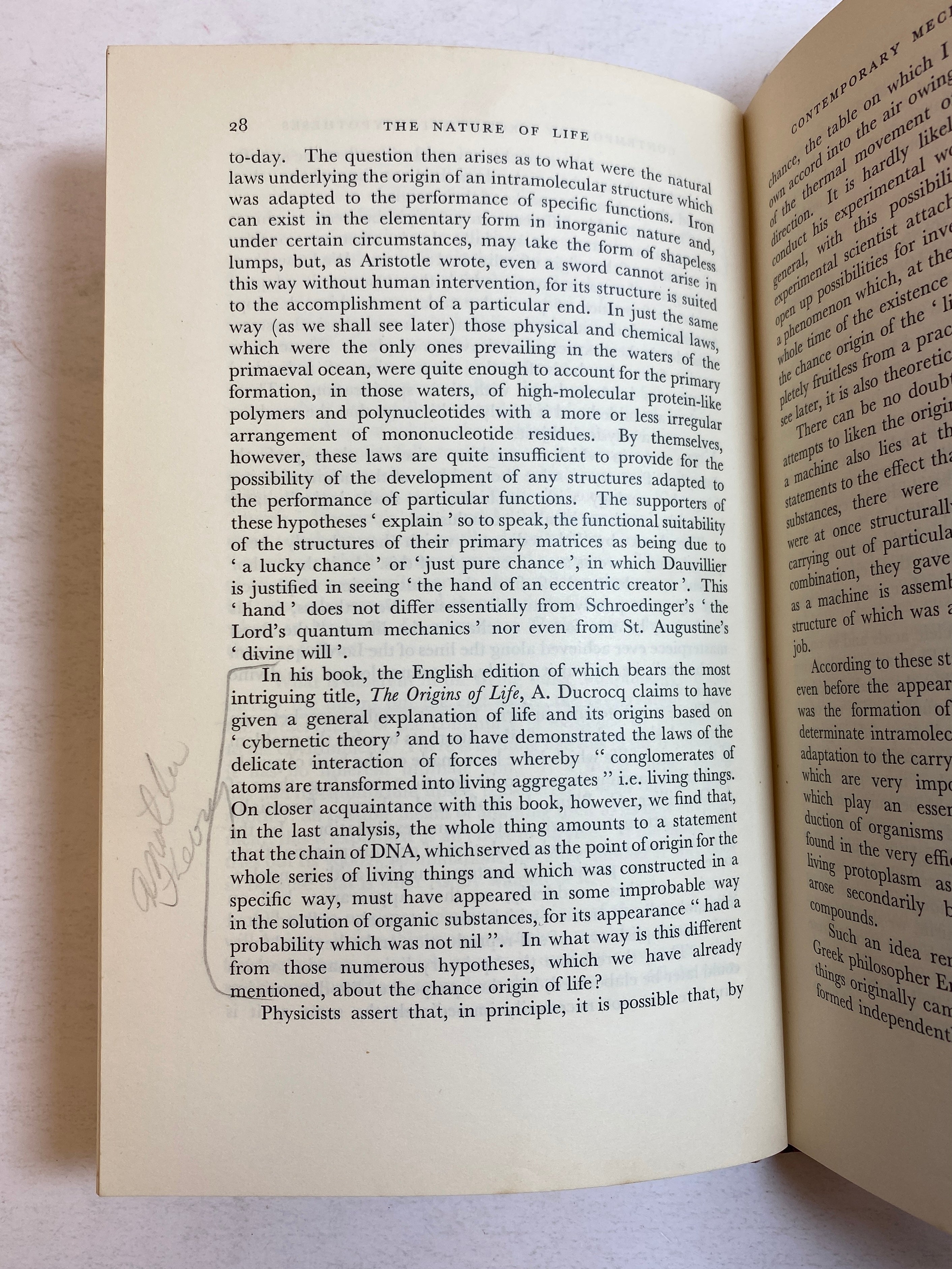 Life Its Nature Origin and Development by A.I. Oparin 1961 Ex-Library HC