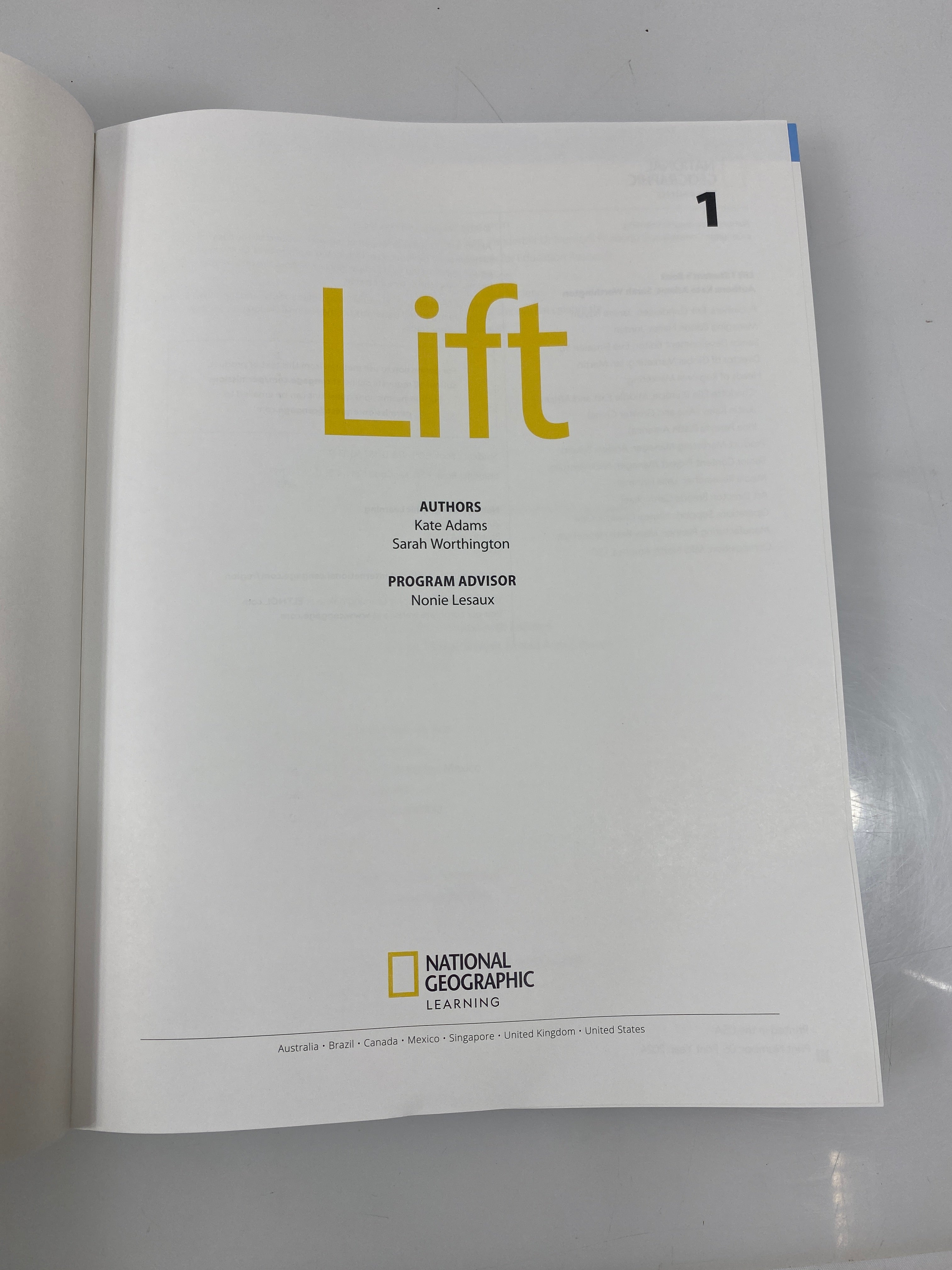 Lift Student Book 1 National Geographic Learning 2023 SC