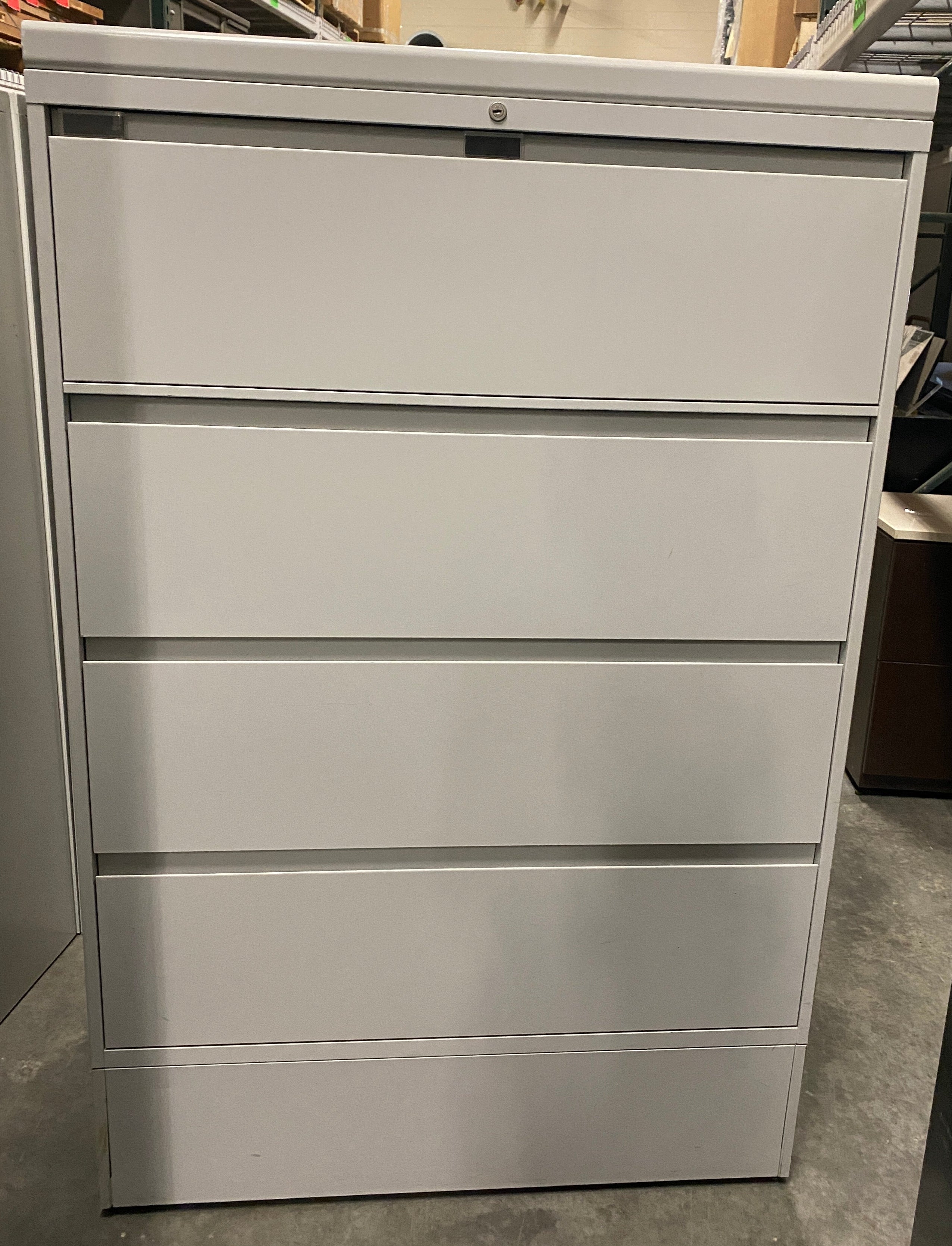 Light Grey 4 Drawer Lateral Cabinet