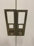 Light Grey Metal 2 Door Cabinet with Hanging Rod