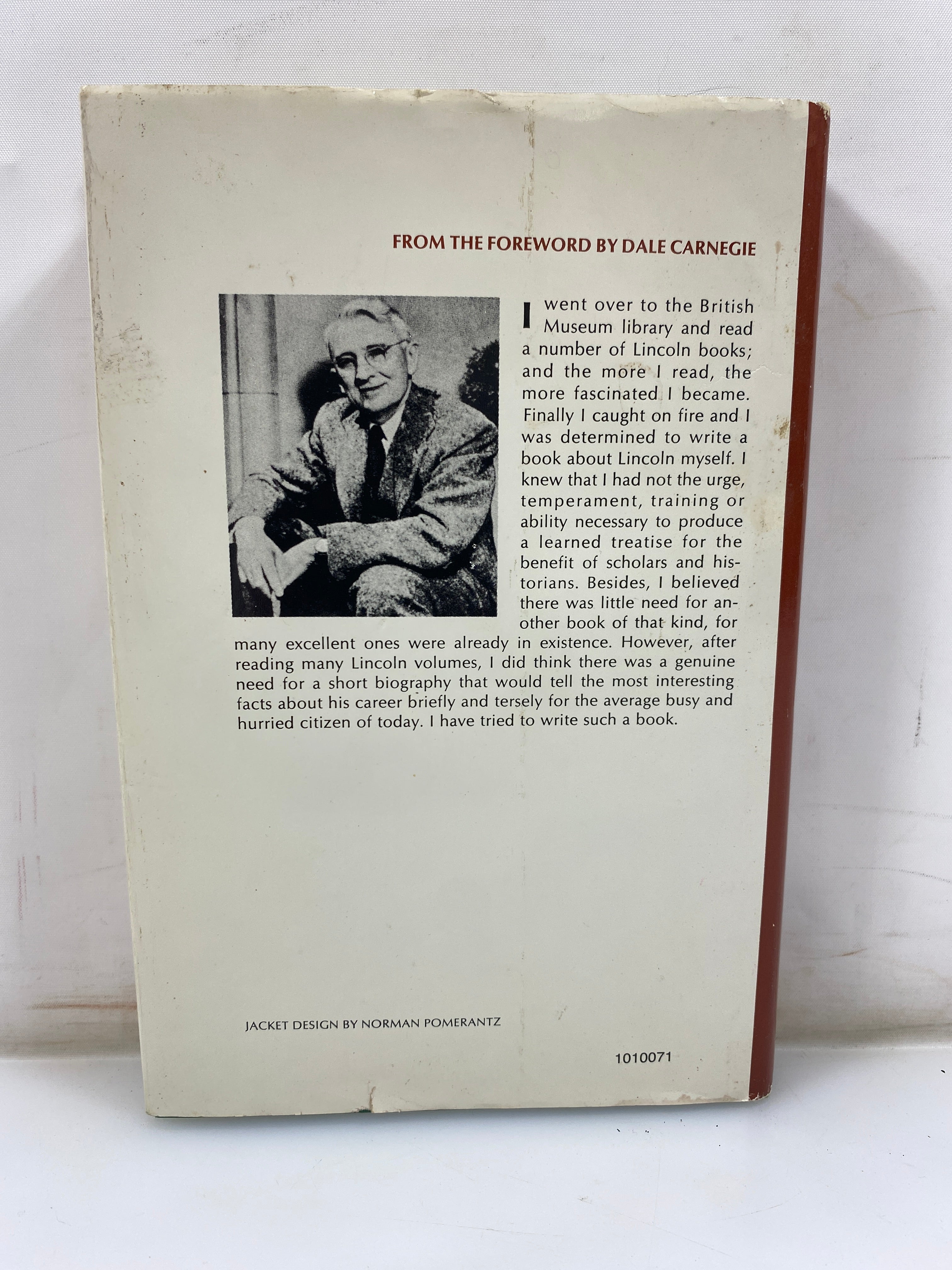 Lincoln: The Unknown Carnegie 1959 HCDJ