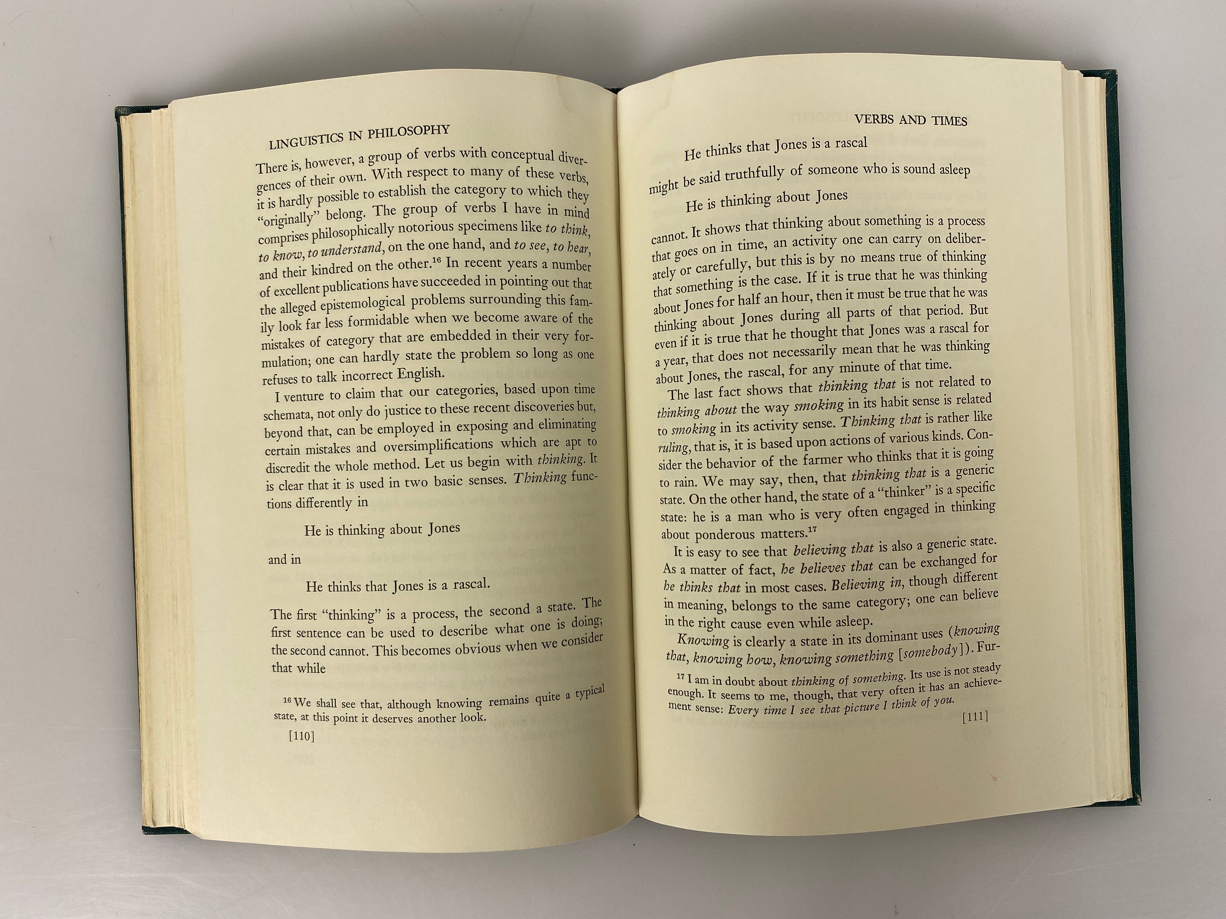 Linguistics in Philosophy by Zeno Vendler 1967 First Edition Ex-Library HC