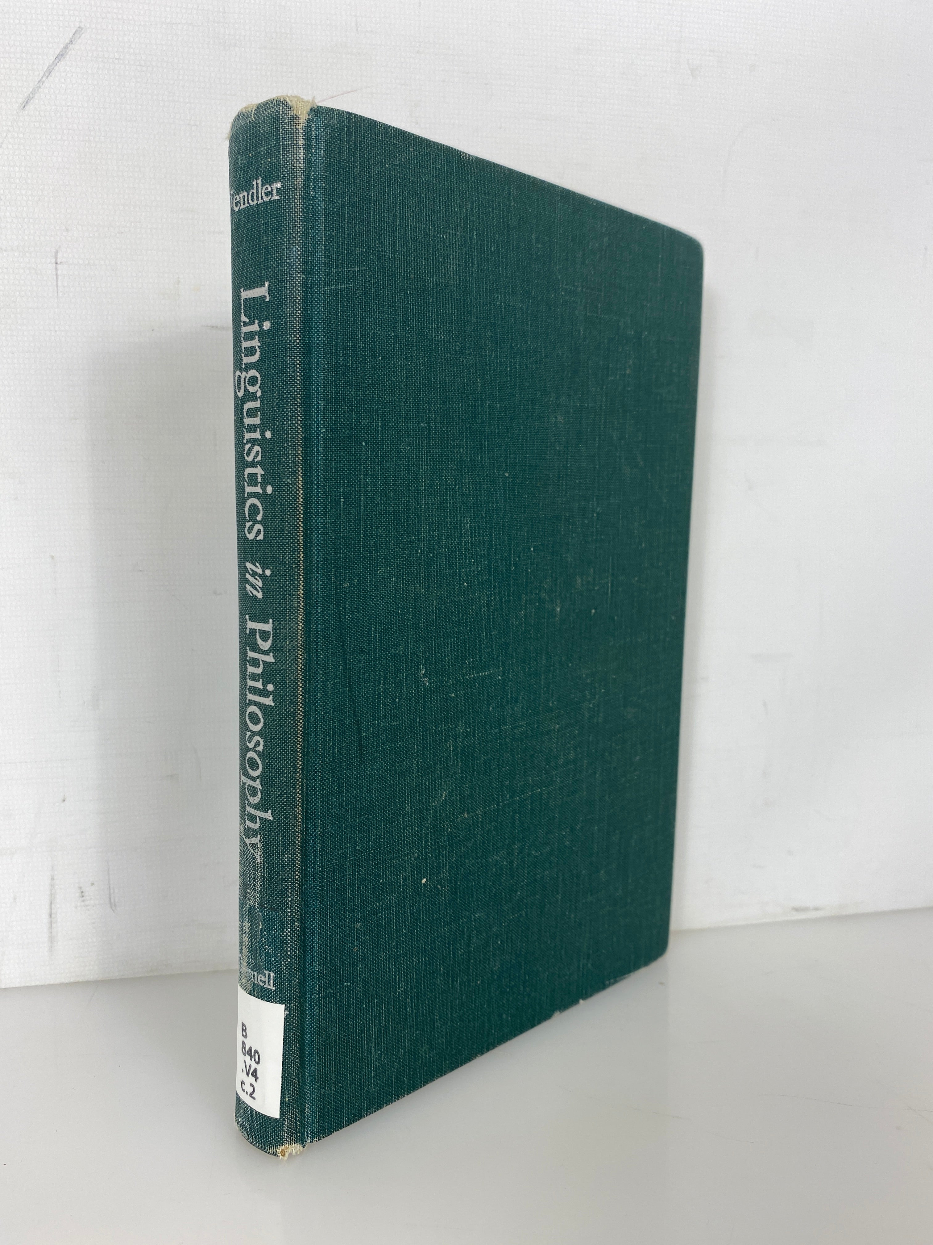 Linguistics in Philosophy by Zeno Vendler 1967 First Edition Ex-Library HC
