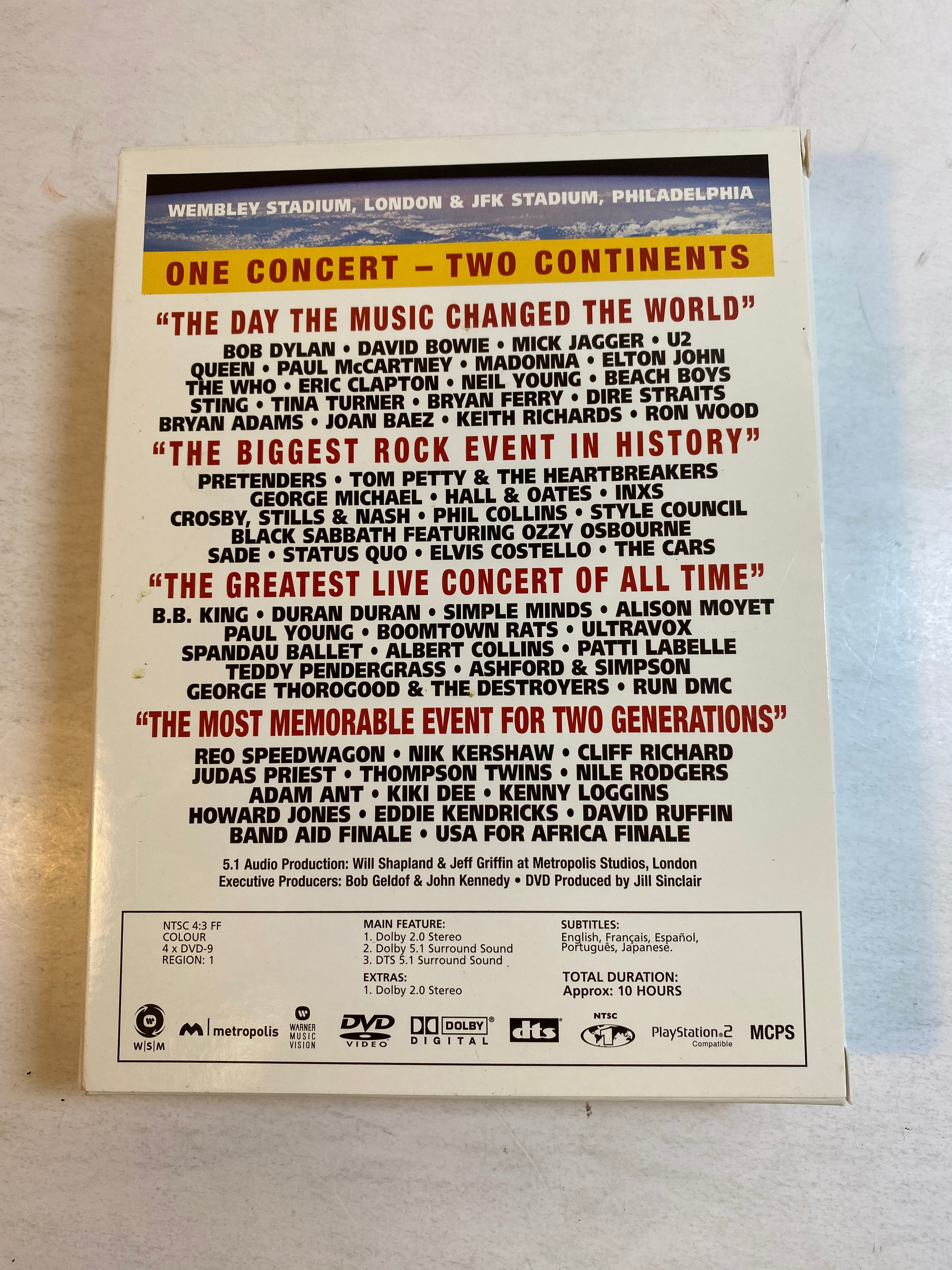 Live Aid Feed the World Wembley Stadium 1985 DVD Set