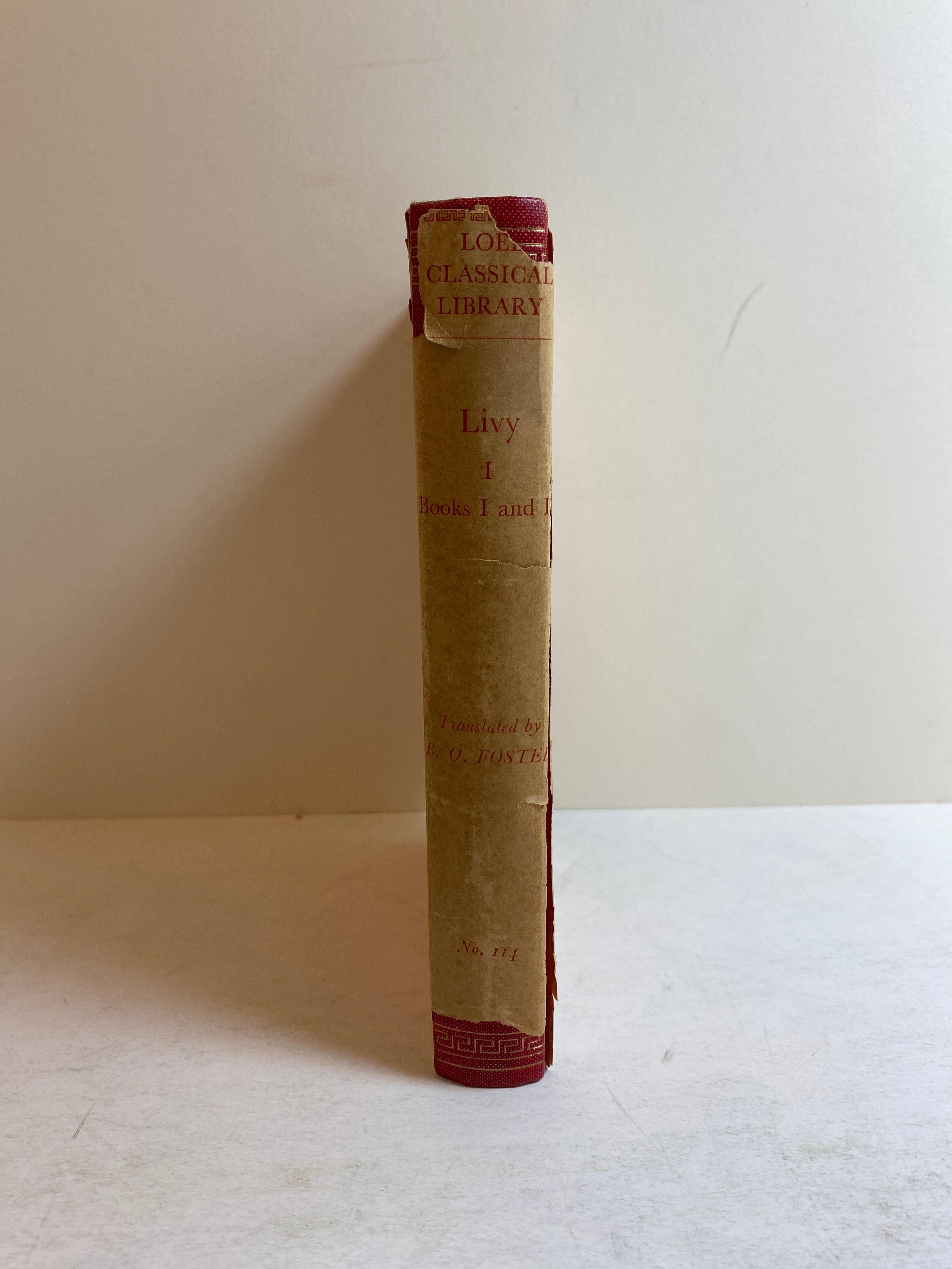 Livy I Books I & II Loeb Classical Library B.O. Foster 1957 HC DJ