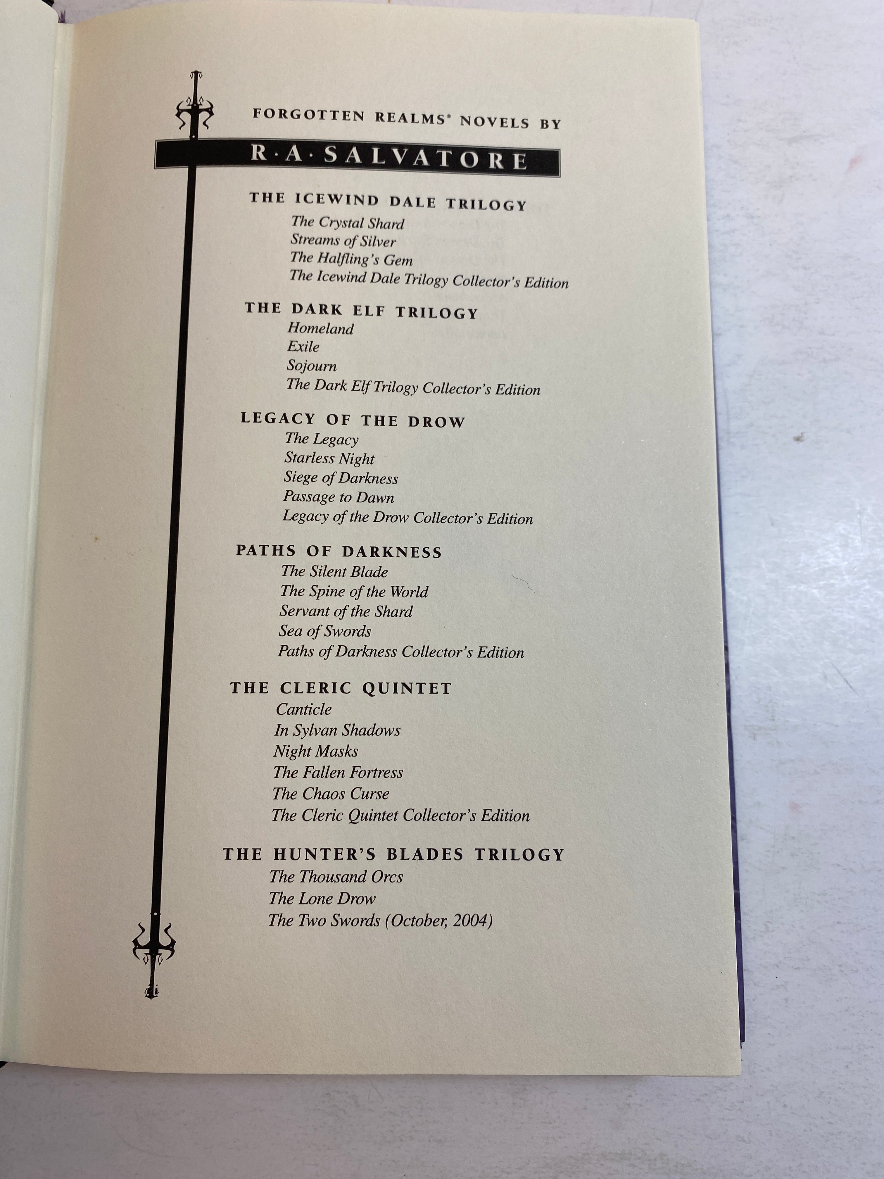 Lone Drow RA Salvatore Forgotten Realms HCDJ 2003 *First Edition*