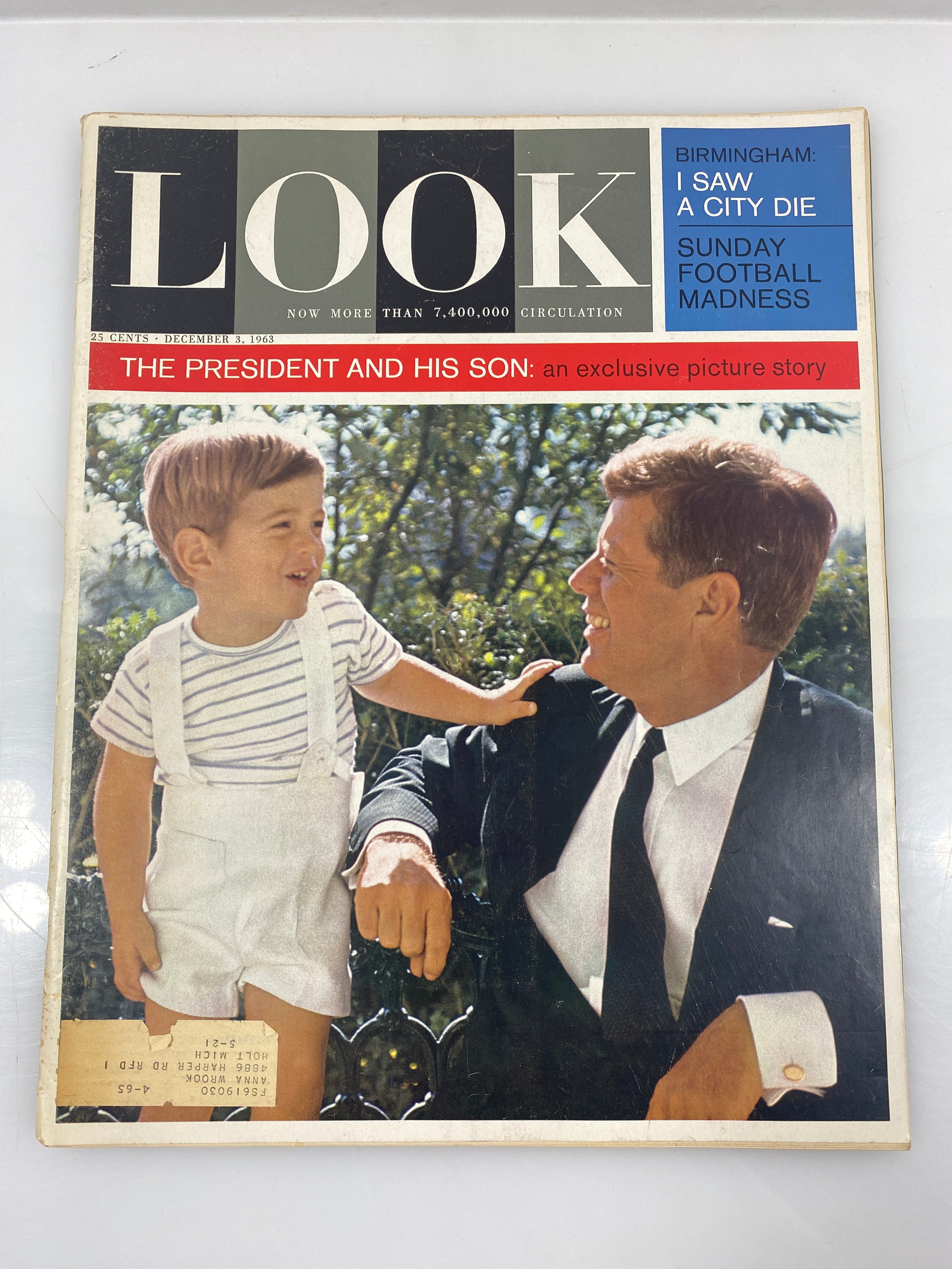 Look Magazine John F. Kennedy JFK and Son 1963