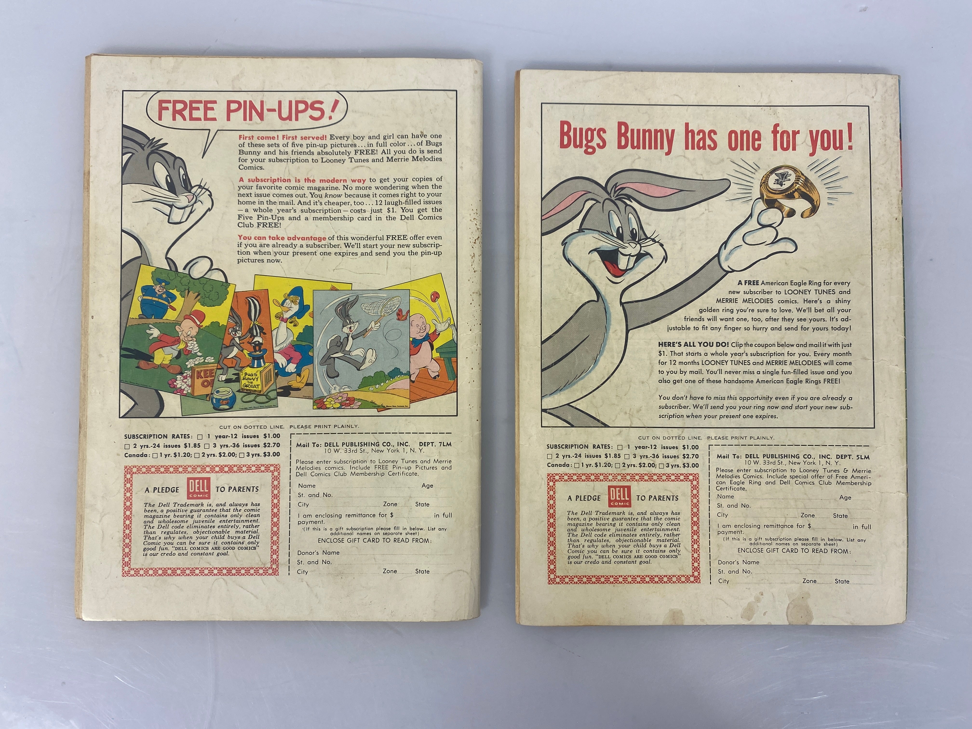 Looney Tunes Merrie Melodies Lot of 10 Dell Comics 1950-1955